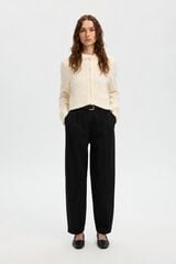 Selected Cal&ccedil;a barrel em algod&atilde;o org&acirc;nico Preto
