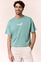 OOTO T-shirt gr&aacute;fica lavada Verde