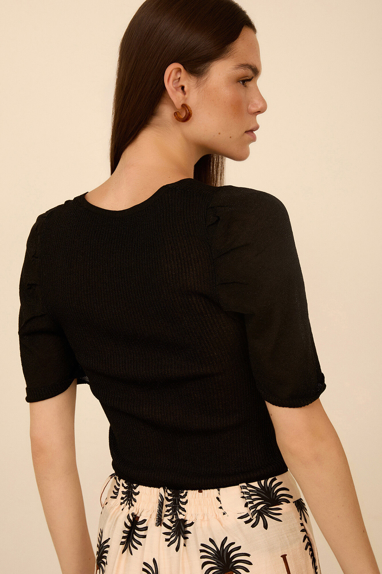 Meisie Short sleeve jumper Black
