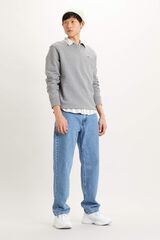 Levi's Camisola Levi's&reg; de pesco&ccedil;o redondo de l&atilde; Cinzento