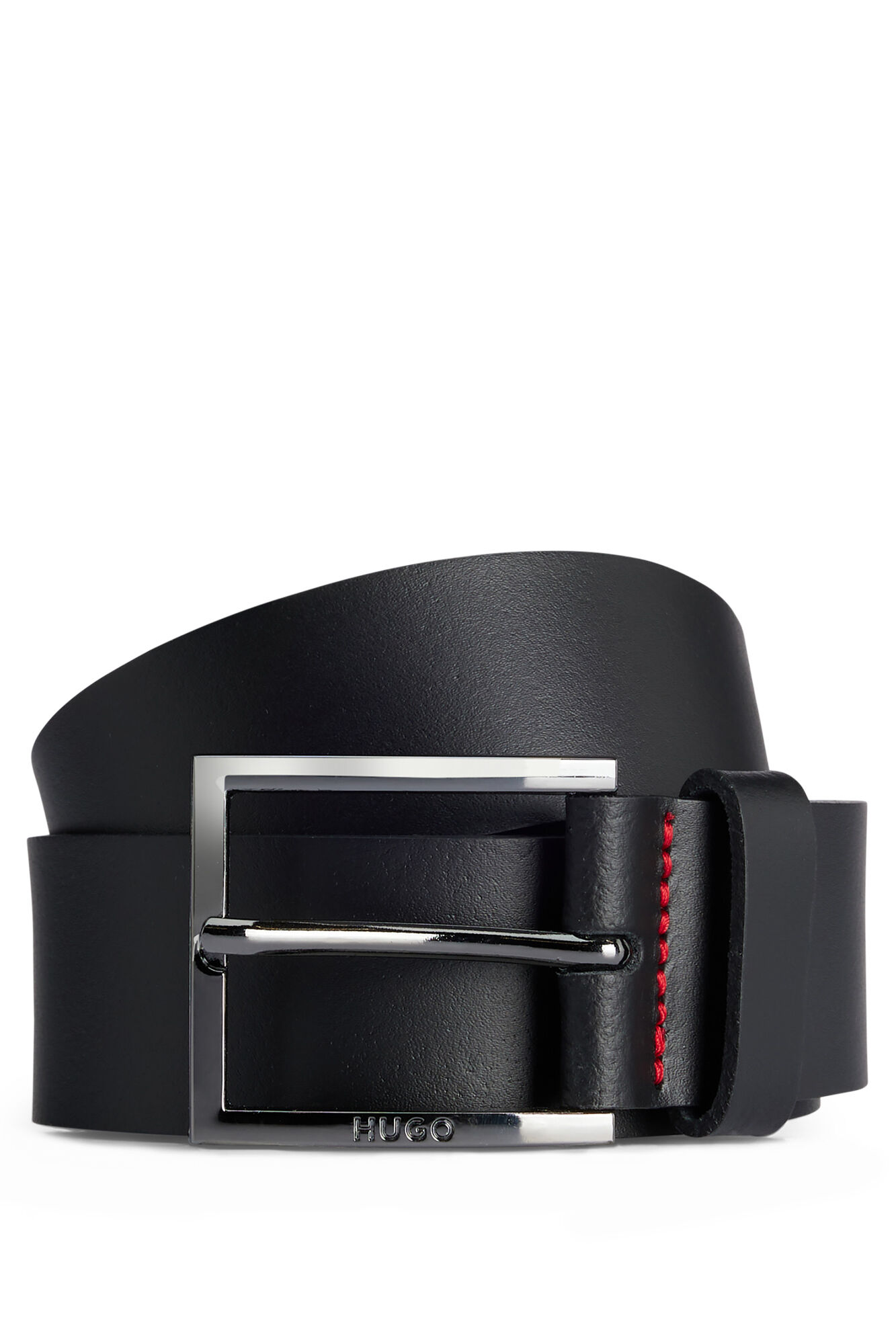 HUGO Leather belt Black