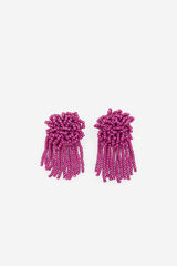 Cortefiel Bead earrings Lilac
