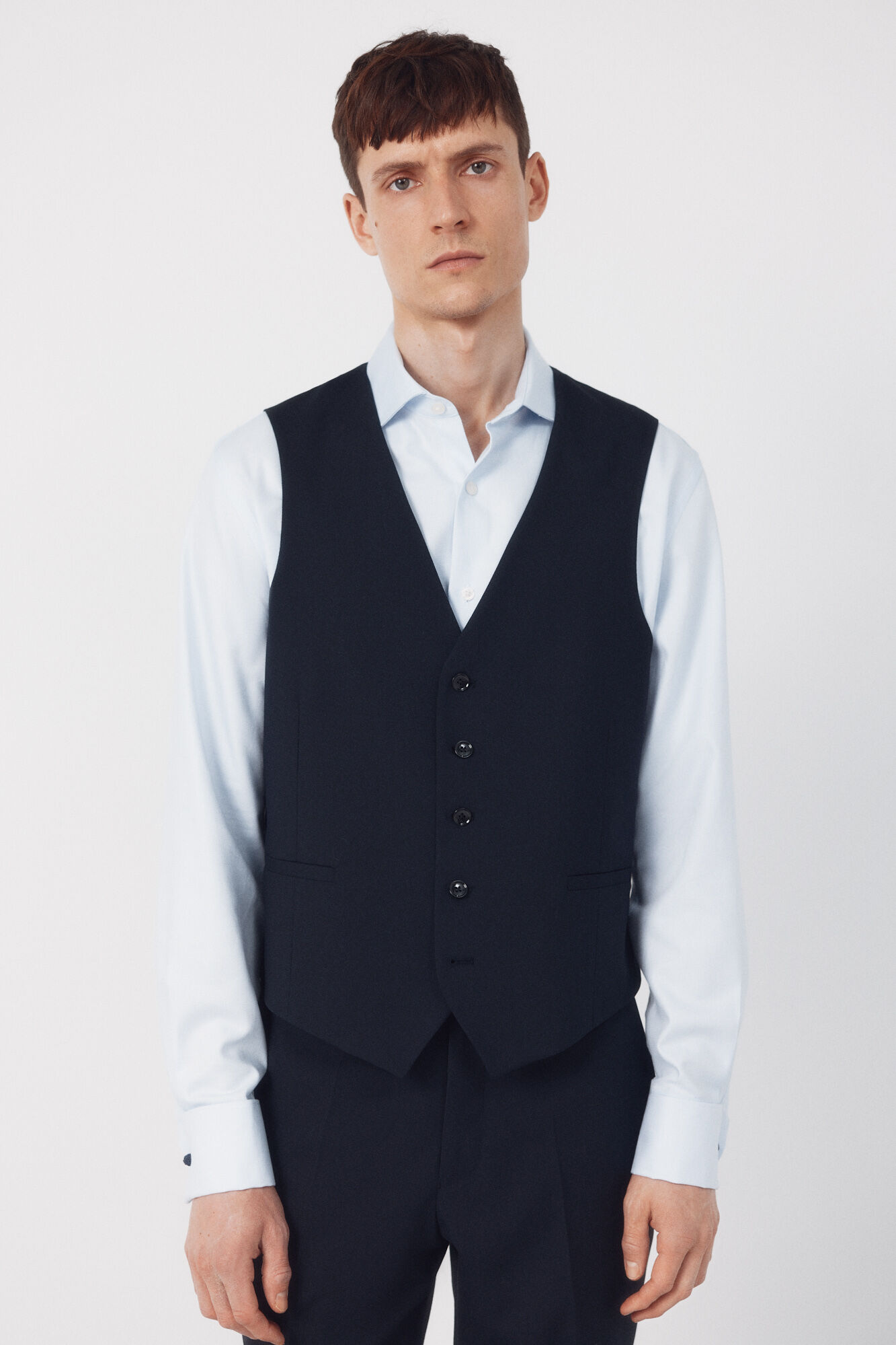 Cortefiel Blue plaid dynamic gilet