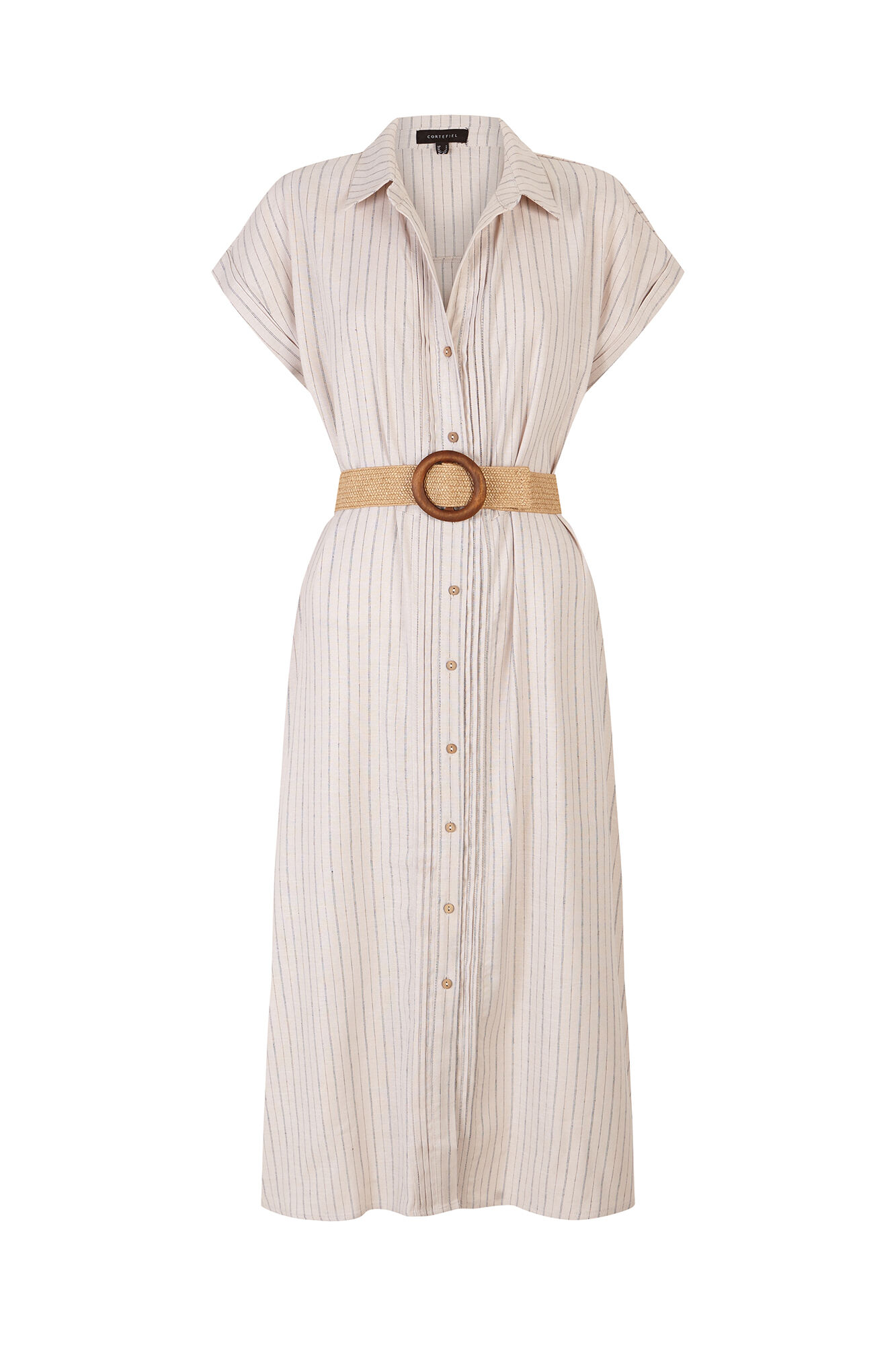 Cortefiel Linen dress Printed white