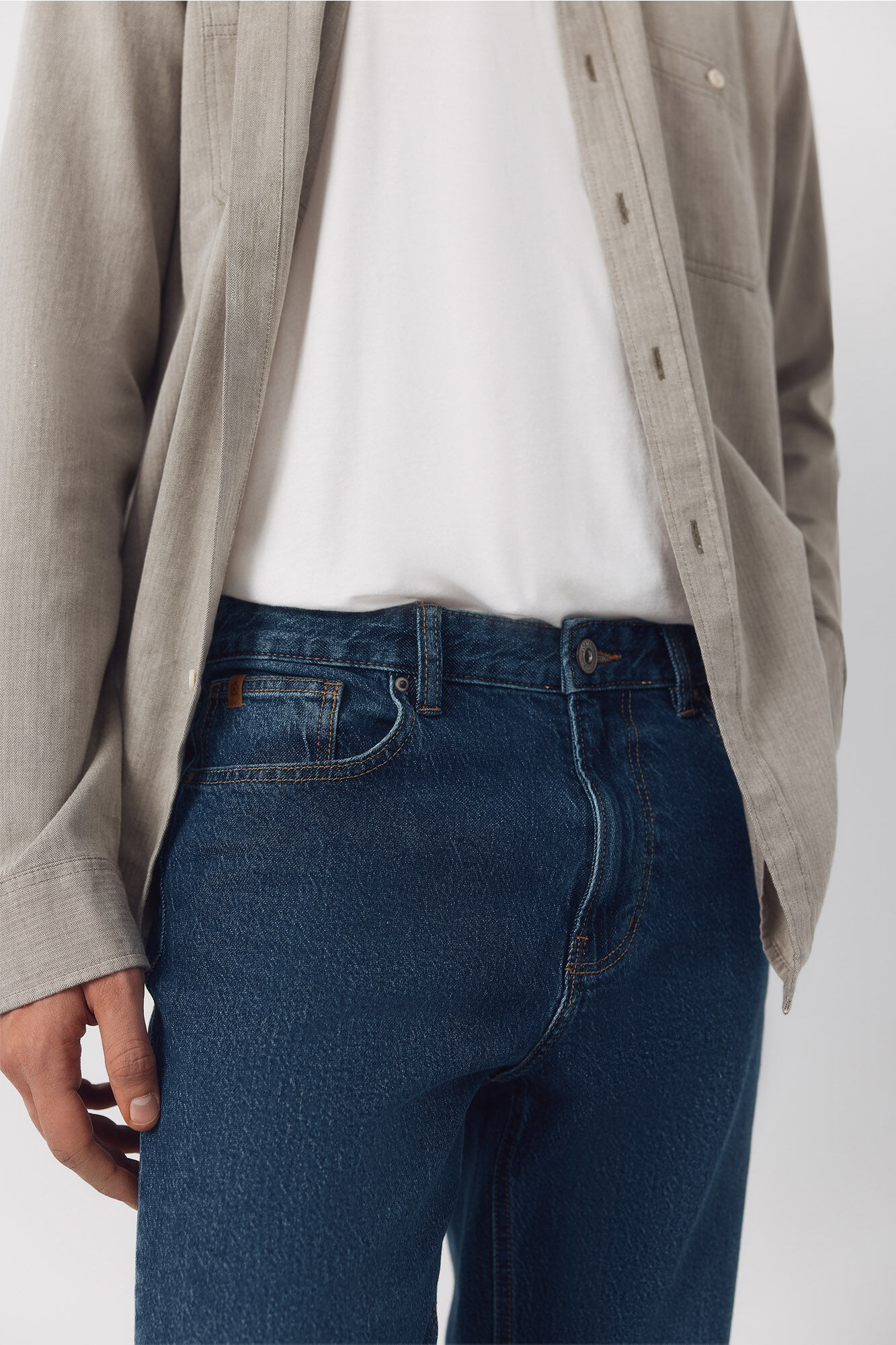 Cortefiel Straight fit jeans Blue