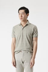 PuroEGO Polo em algod&atilde;o dobby liquen Verde