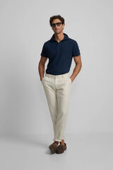 Silbon Linen chino trousers Beige