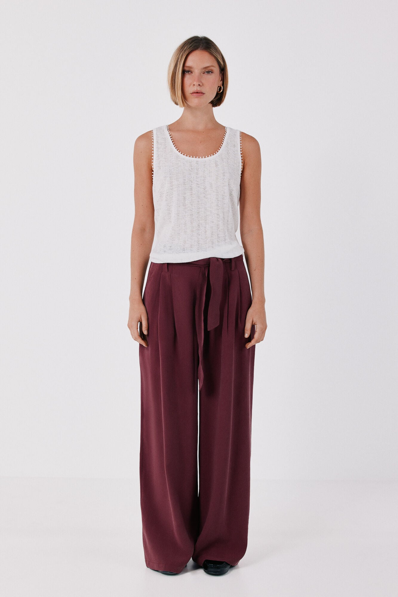 Cortefiel Lace trim vest top