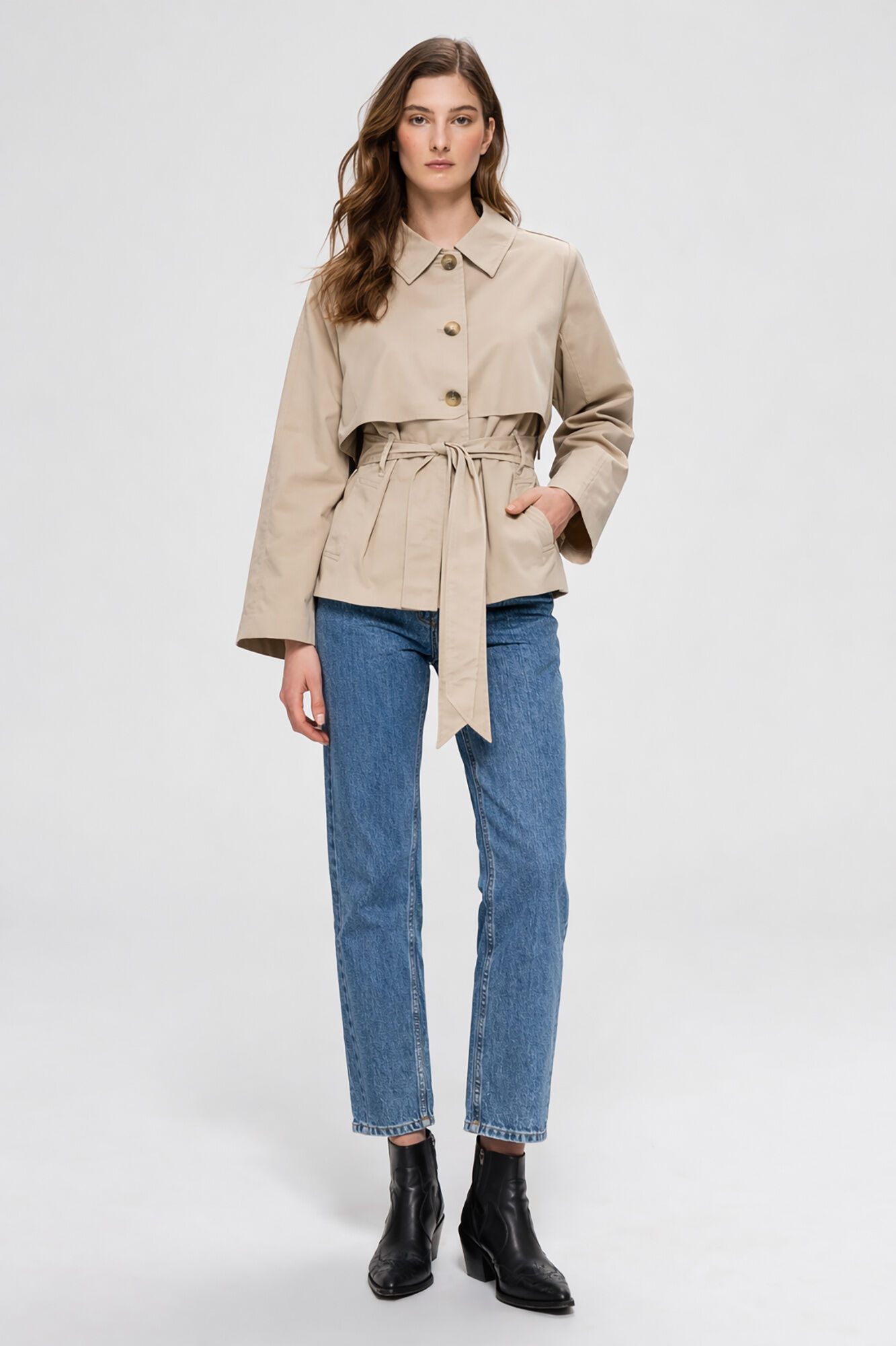 Selected Short trench coat