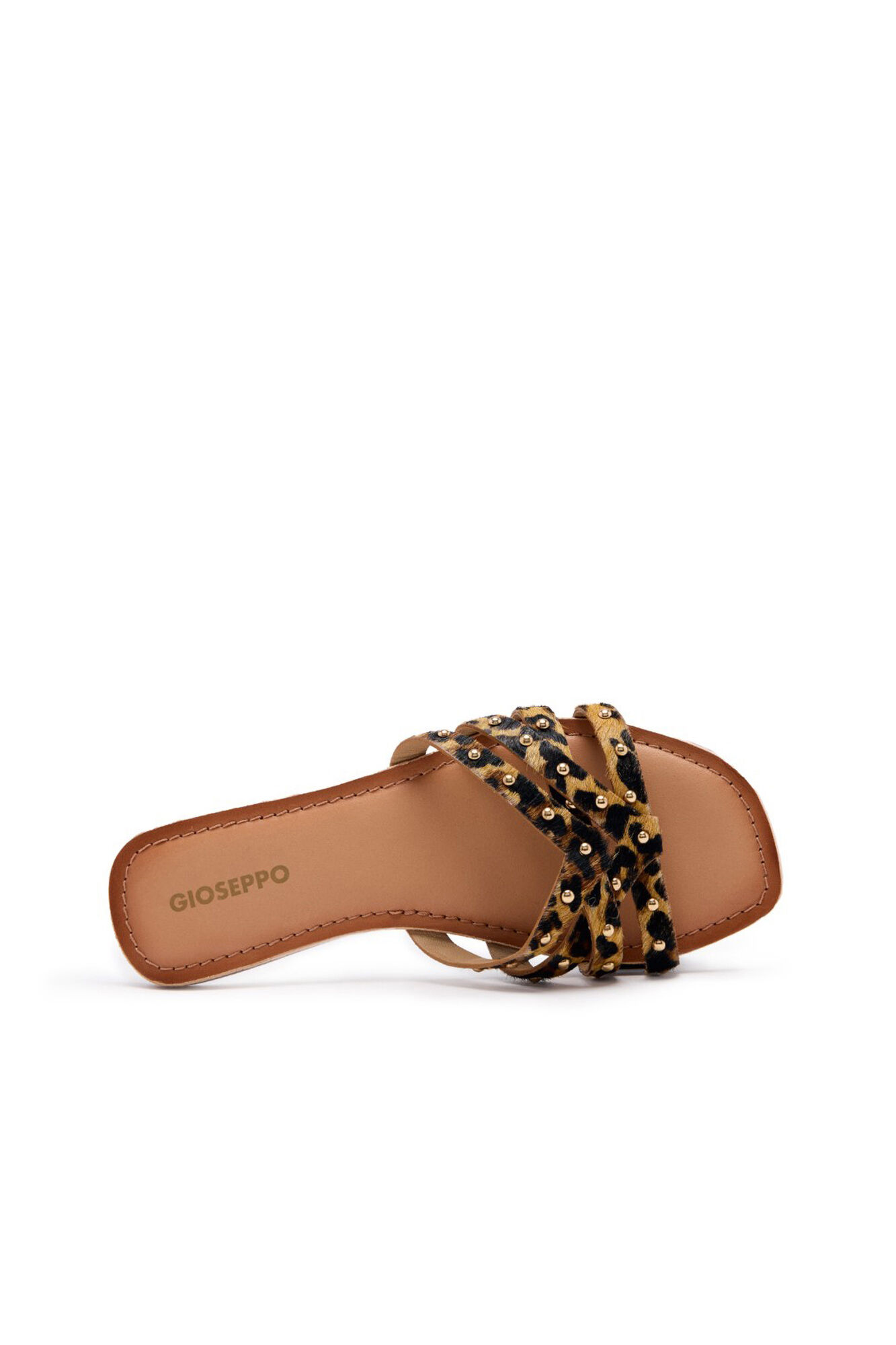 Gioseppo Leather animal print sandals