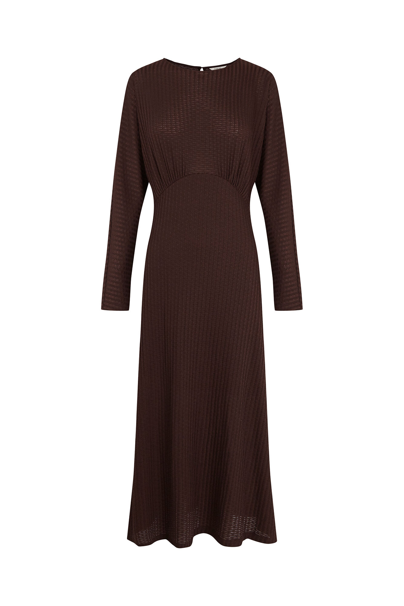 Slowlove Batwing sleeve structure dress Dark brown
