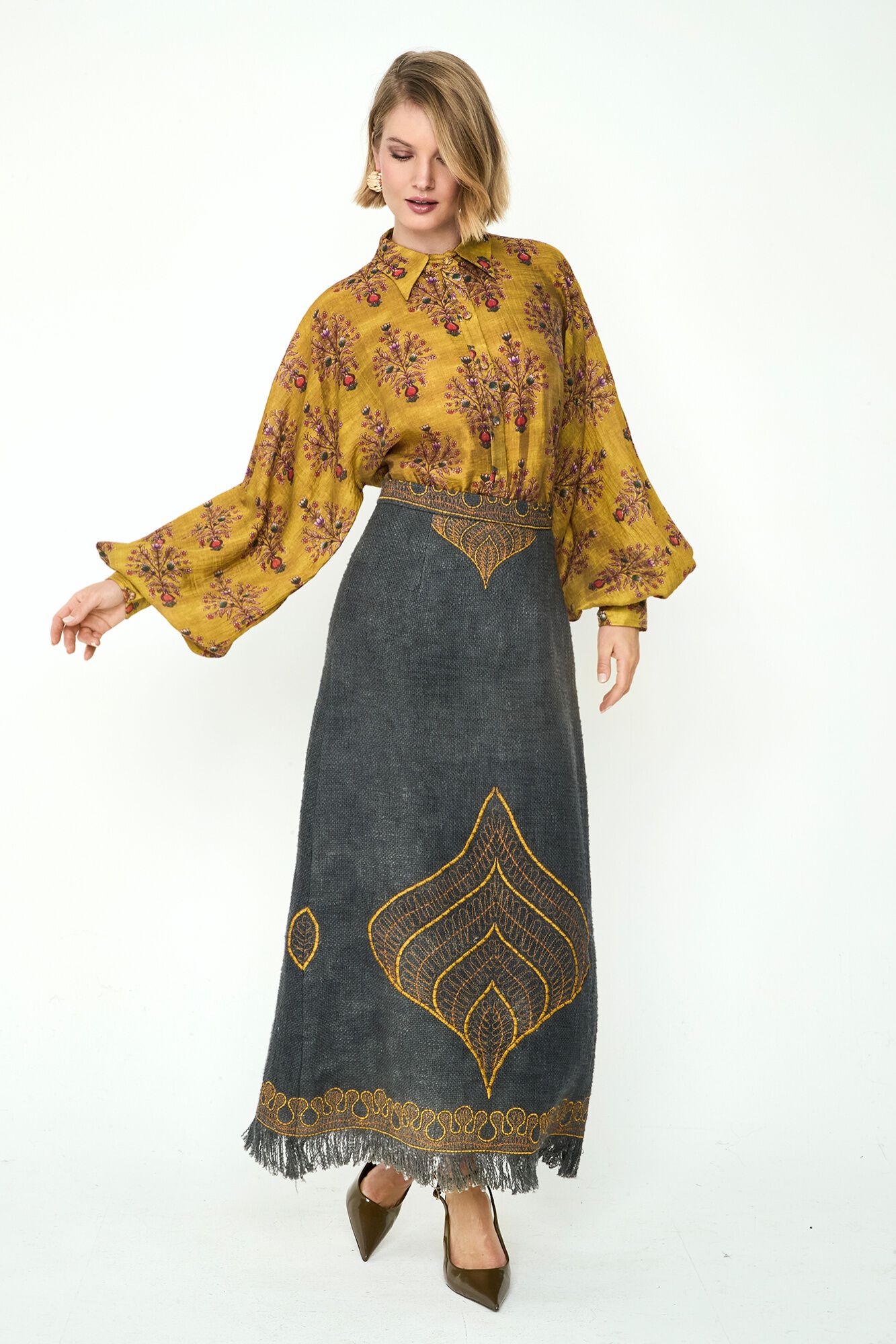 Panambi Camisa estampada Lense Dourado