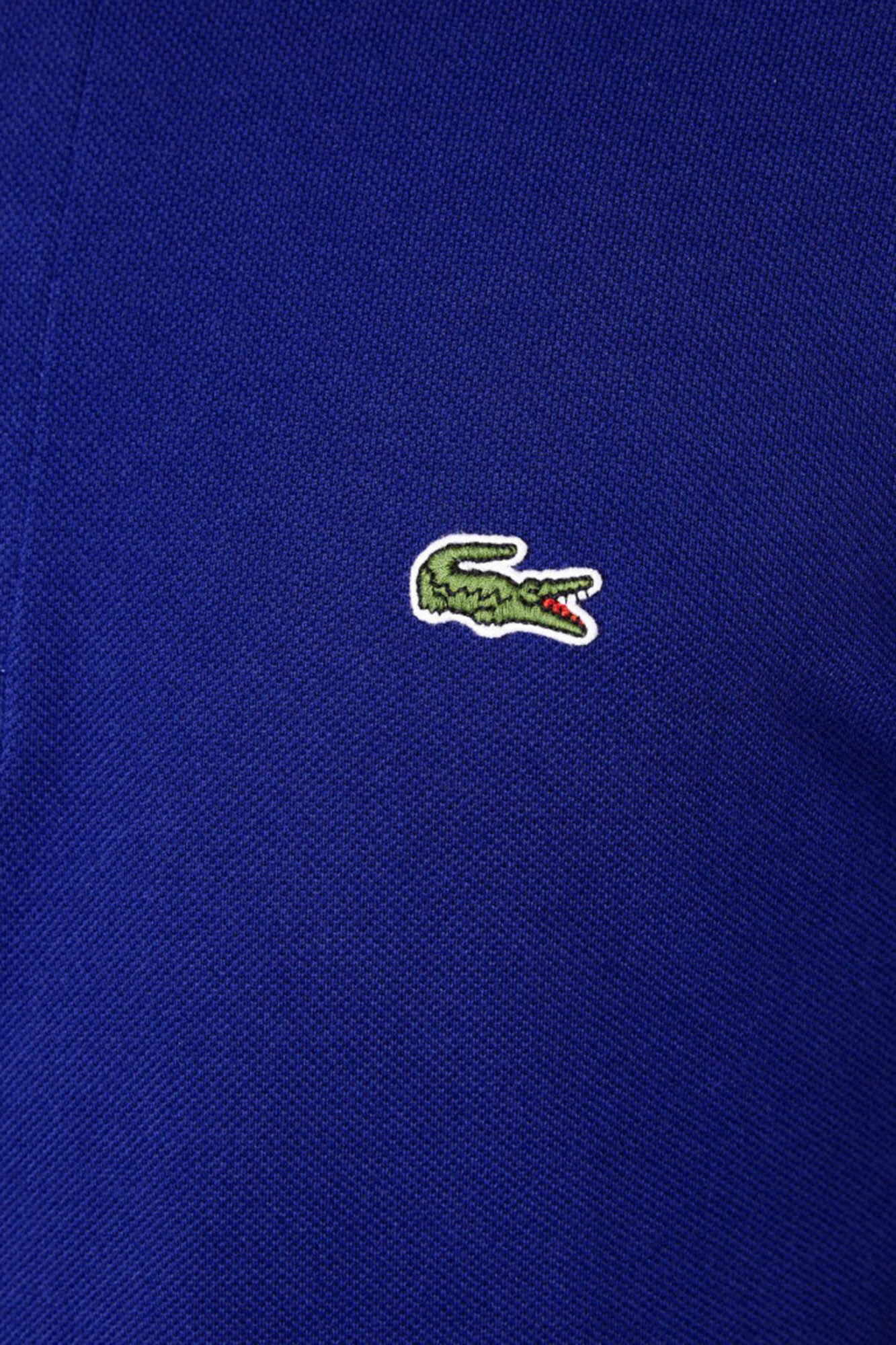 Lacoste Polo con bordado de cocodrilo pespunteado