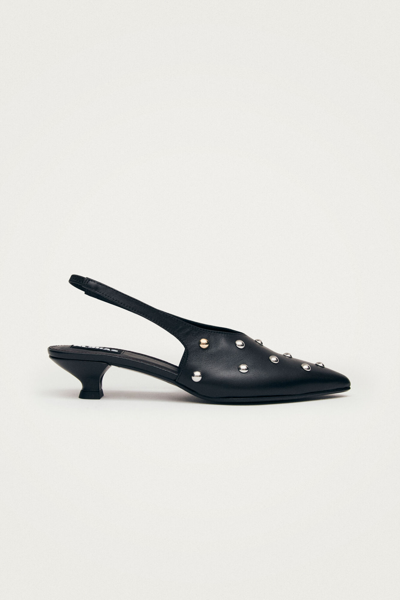 Alohas Eros Studs Leather Heeled Shoes