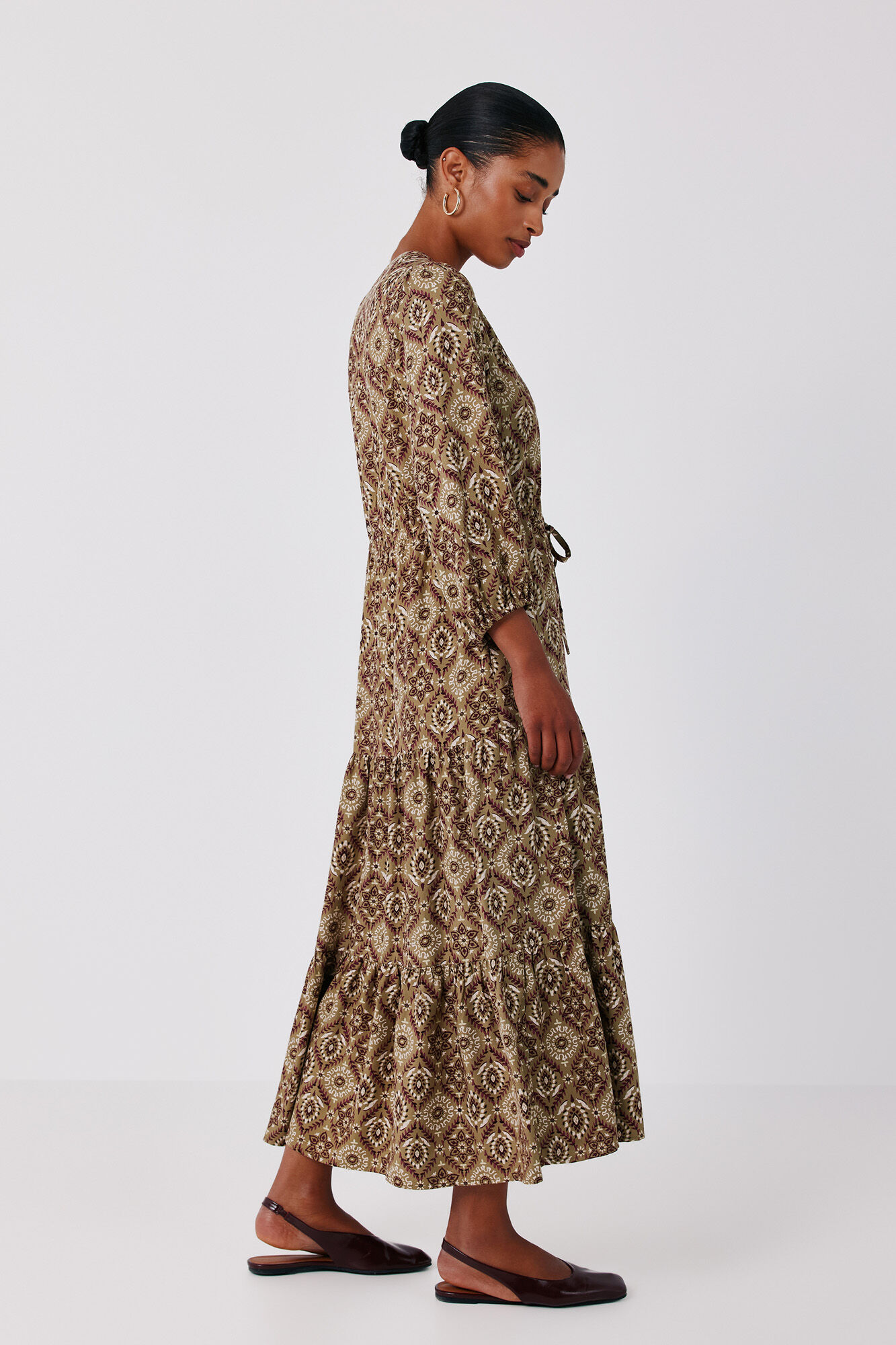 Cortefiel Printed flared dress