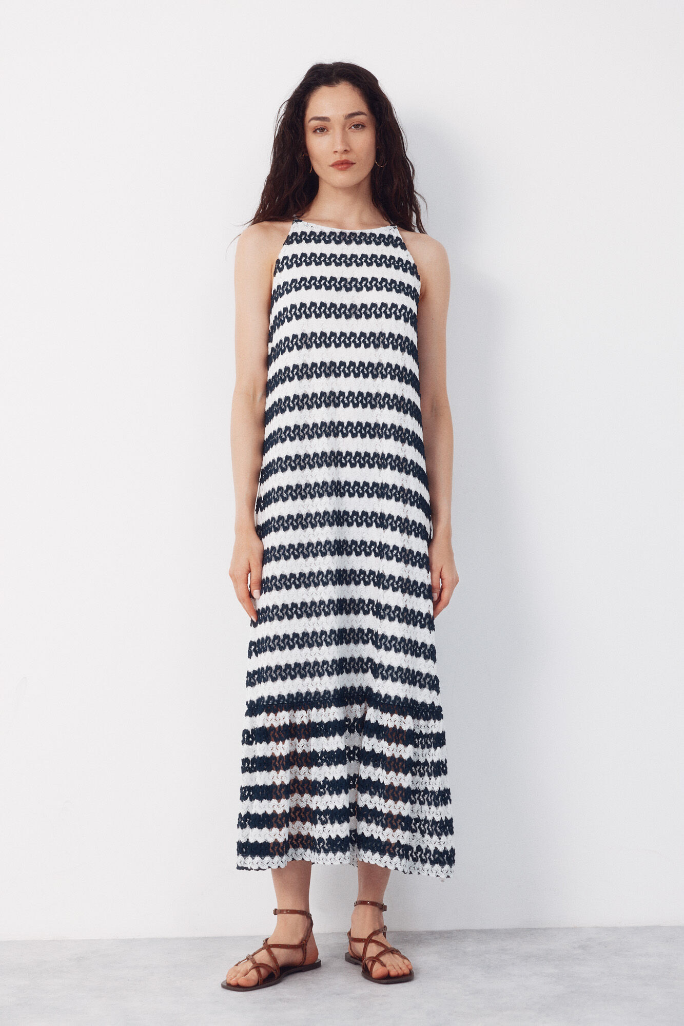 Cortefiel Structured halterneck dress