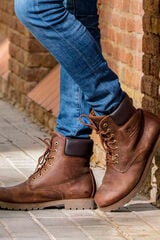 Panama Jack Bota de homem em pele napa Castanho