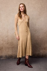 Slowlove Vestido encaje Beige