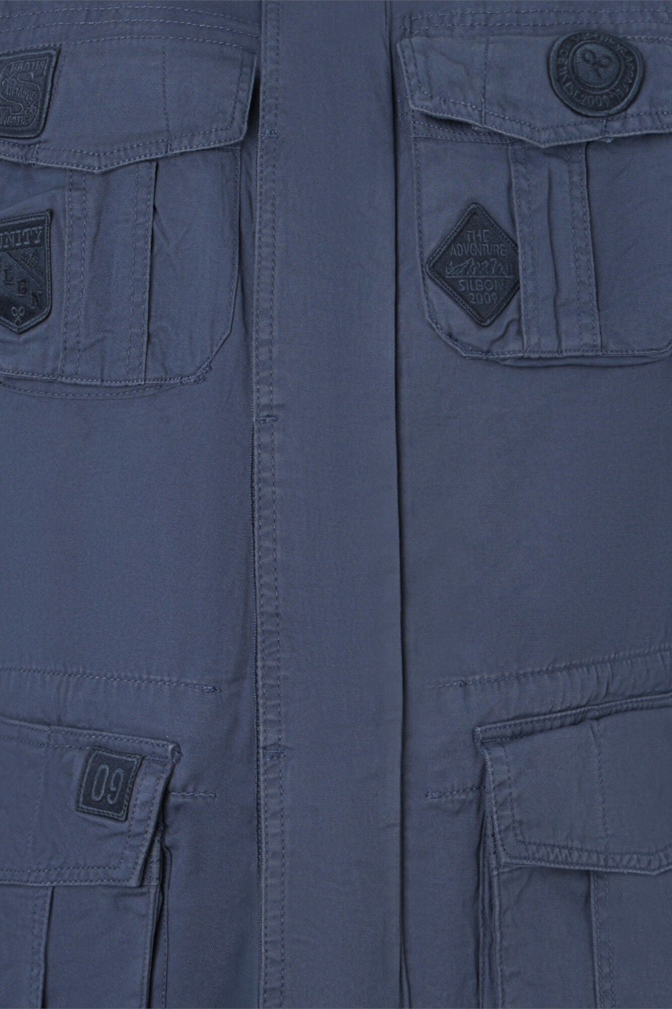 Silbon Patched parka Navy