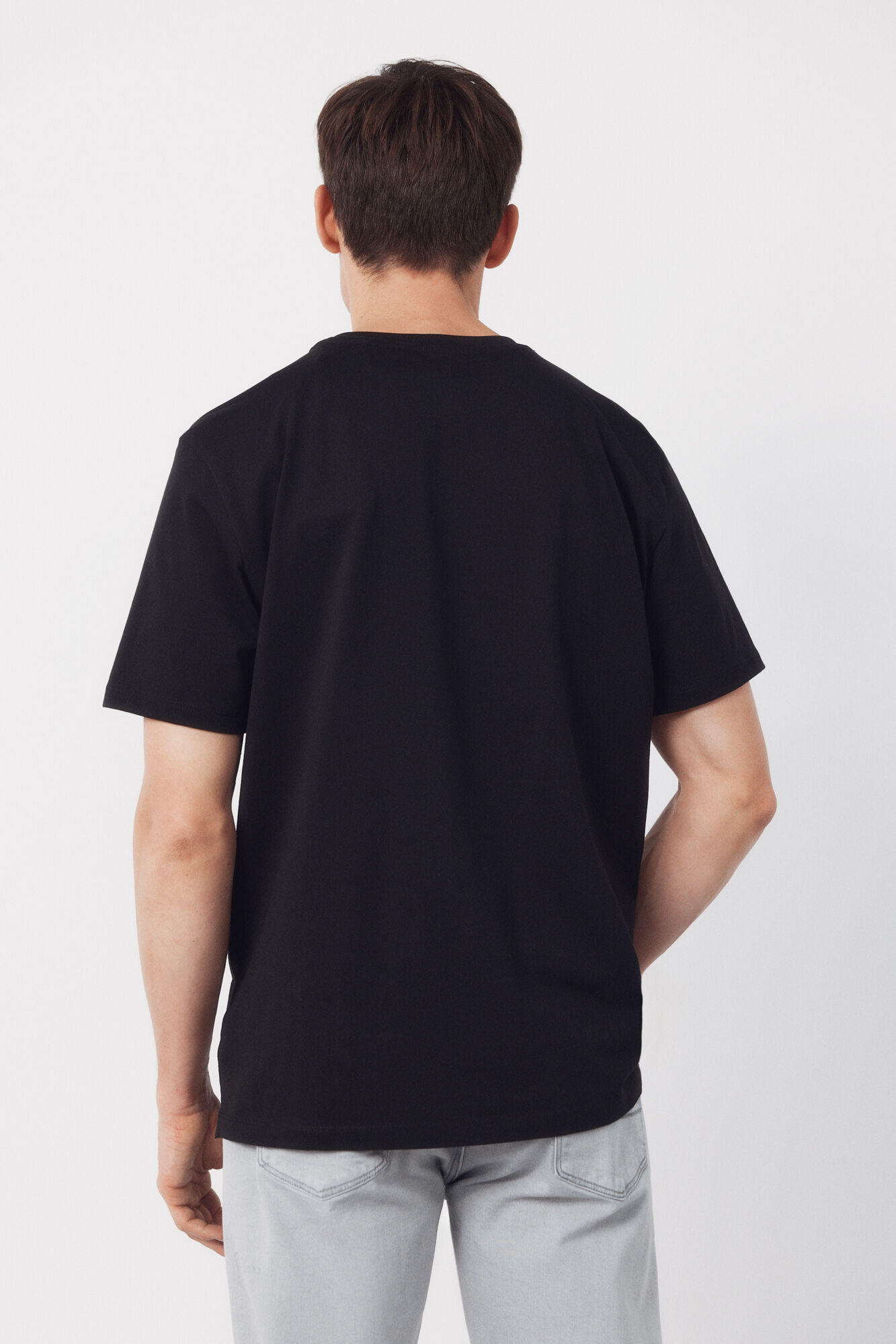 Cortefiel Basic T-shirt Black