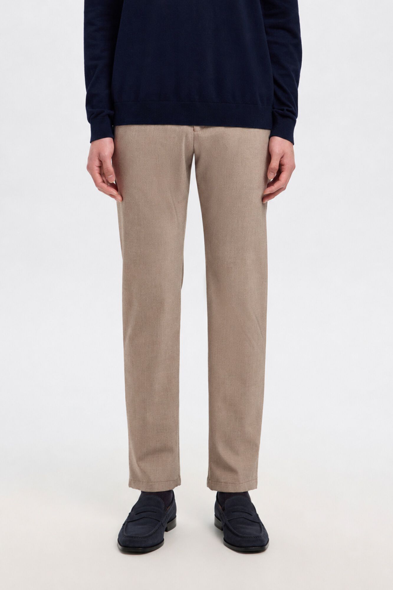 Selected Cal&ccedil;a formal Slim Fit Tostado