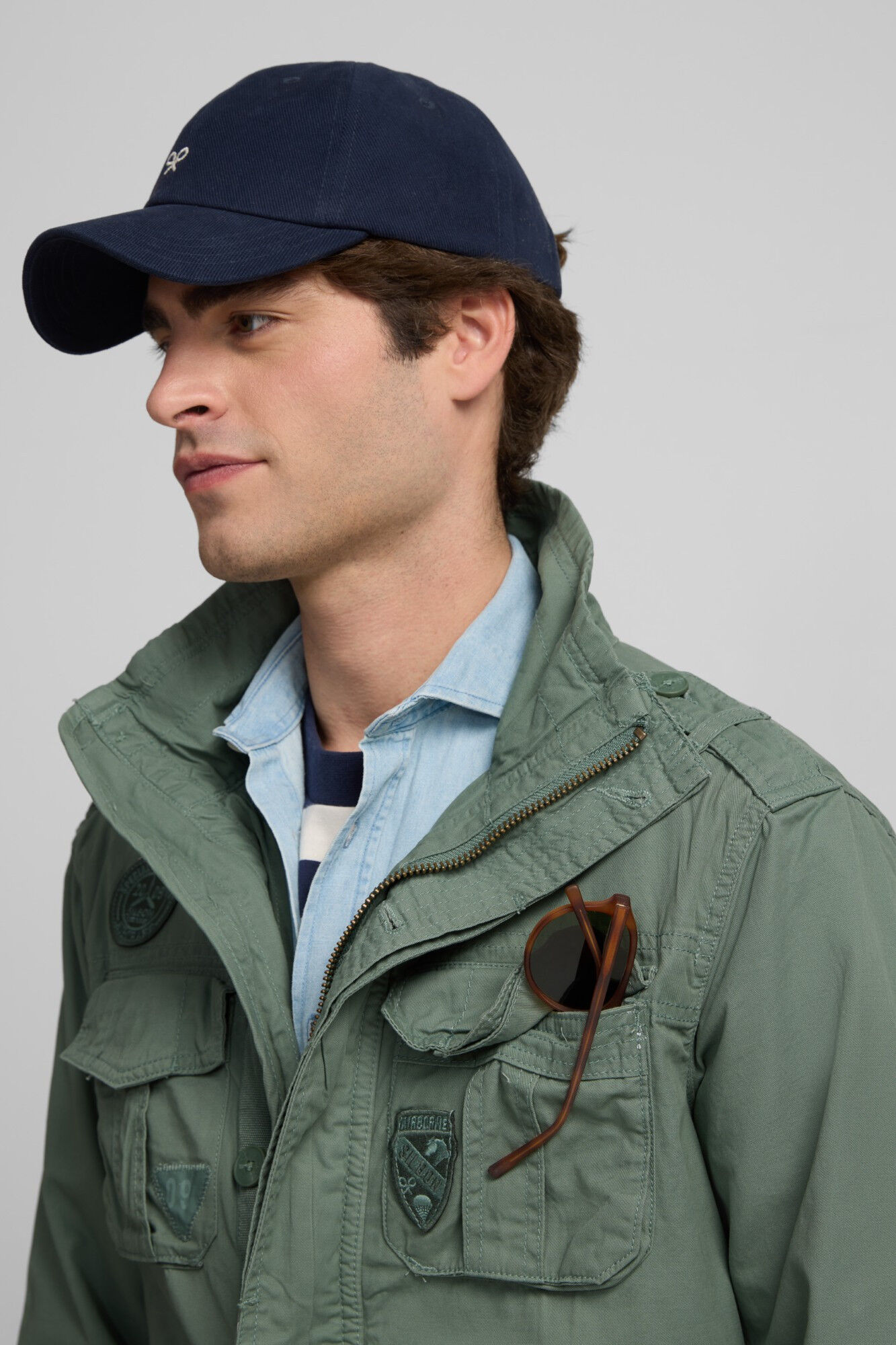 Silbon Military garment dye parka Green