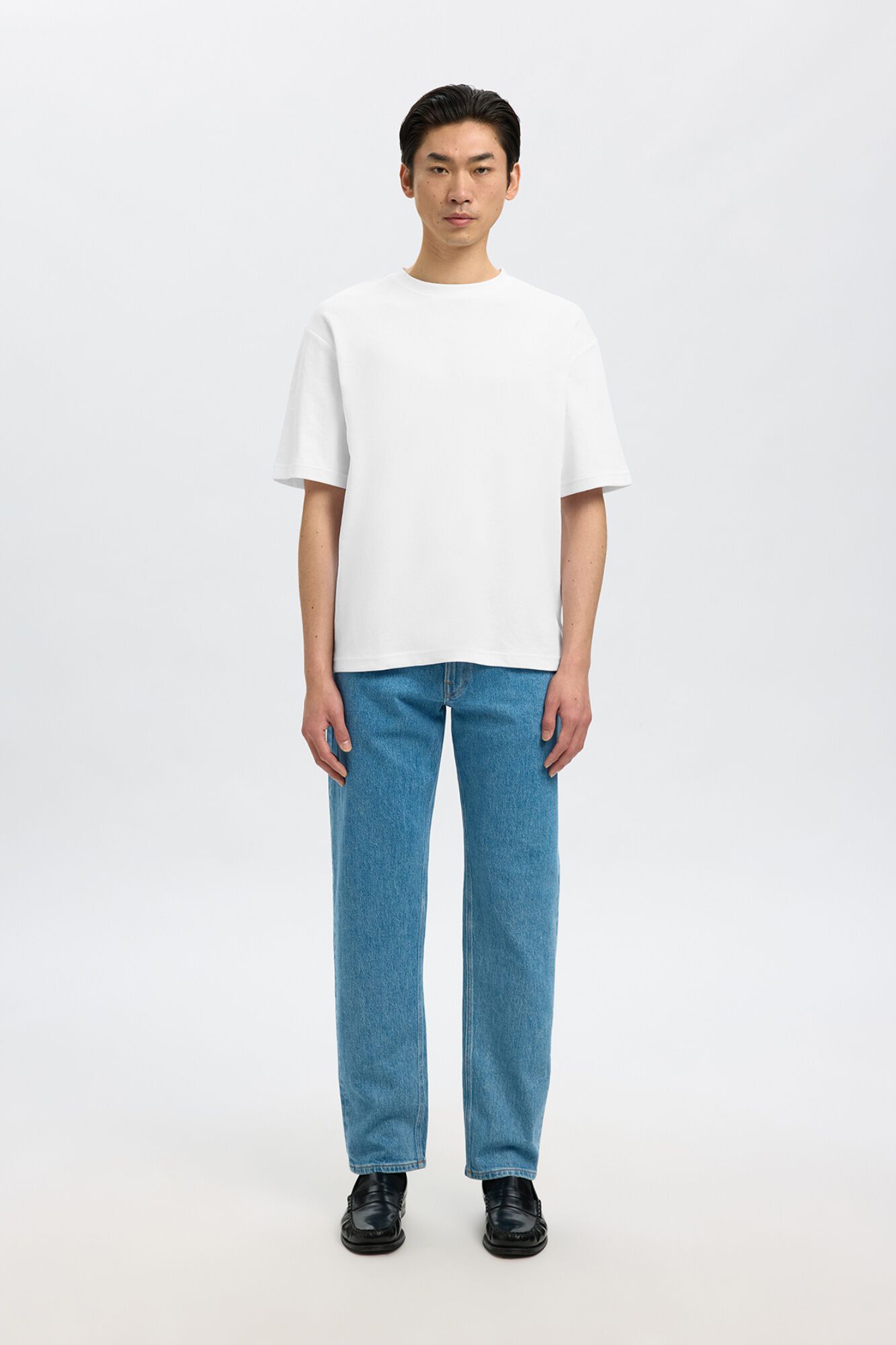 Selected T-shirt manga curta relax
