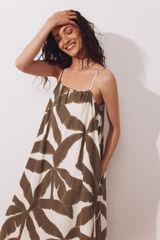 Cortefiel Fluid dress Printed green