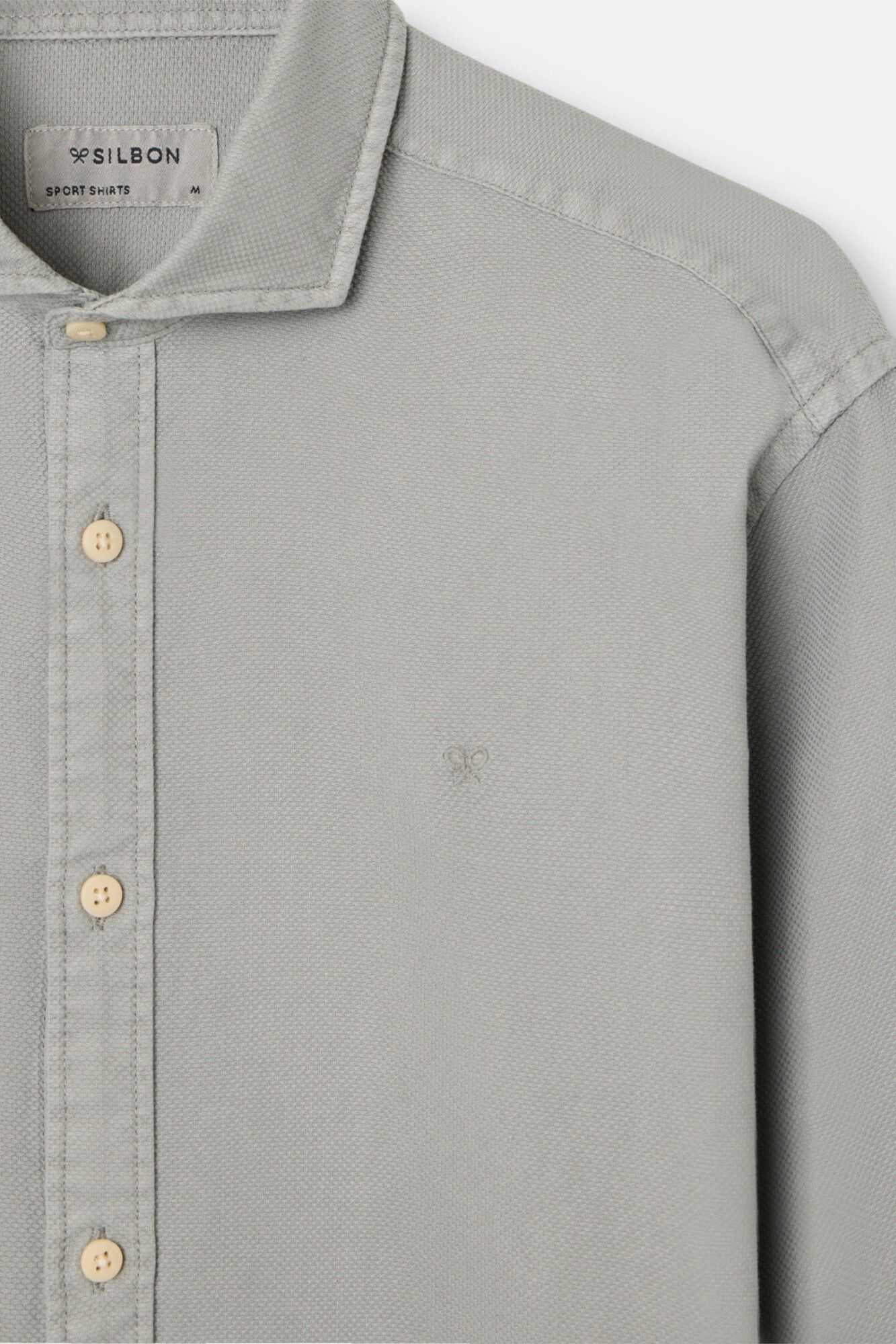 Silbon Camisa desportiva com logo estruturado Verde