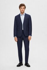 Selected Blazer de fato Slim Fit confecionado com materiais reciclados Azul