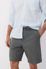 Cortefiel Lightweight regular Bermuda shorts Kaki