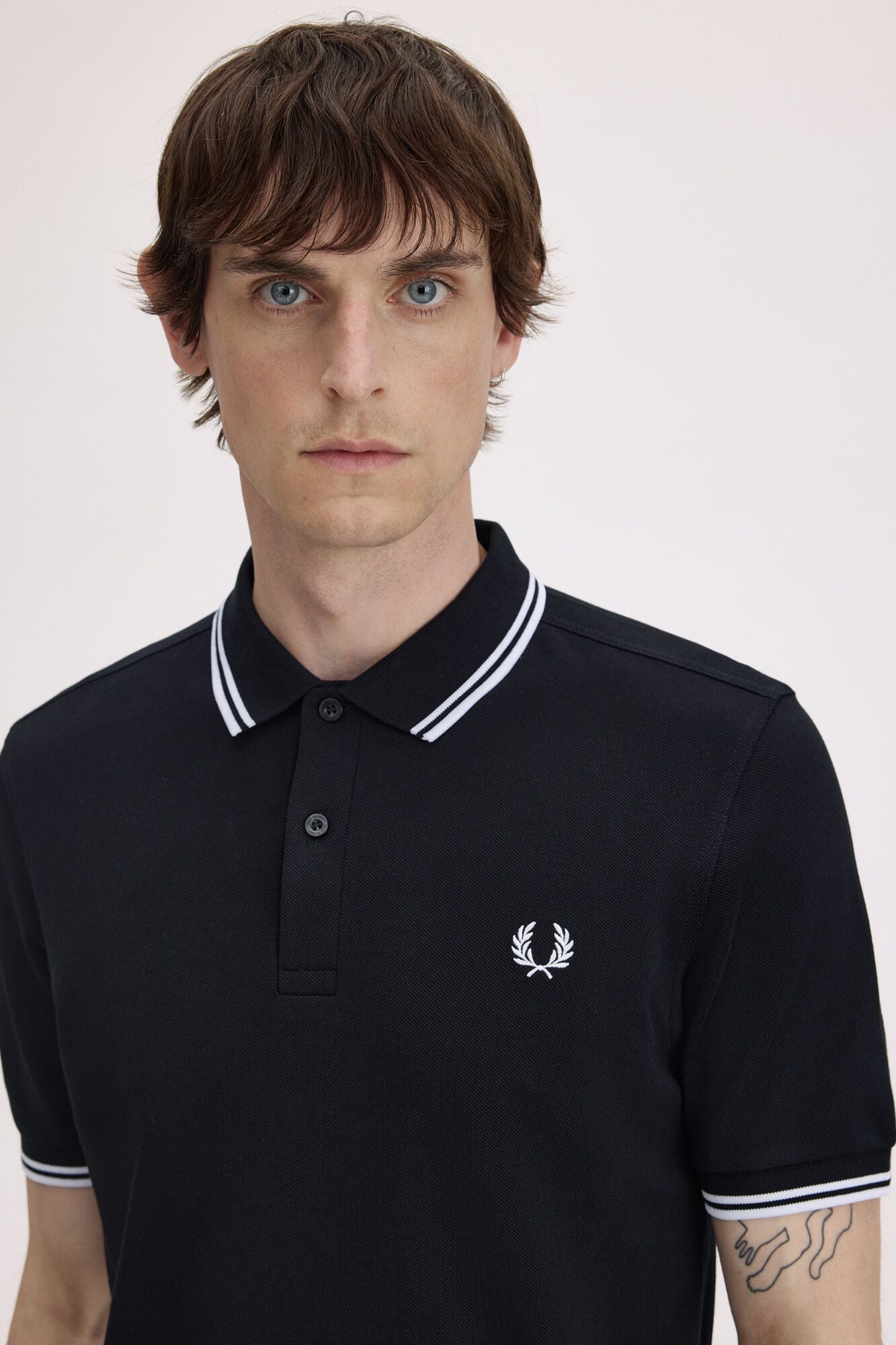 Fred Perry Twin tipped Fred Perry polo shirt Black