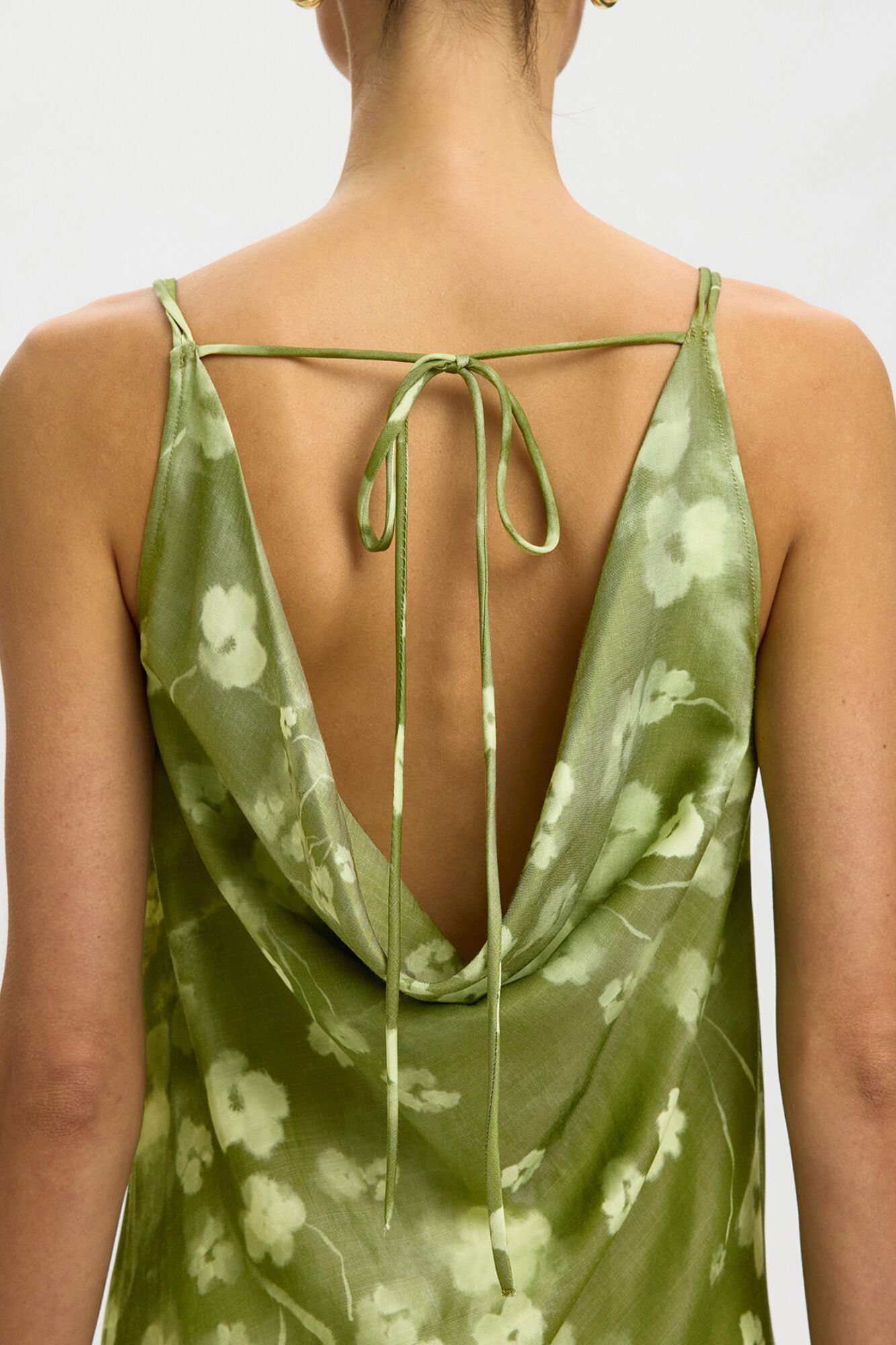 Selected Vestido comprido de al&ccedil;as finas