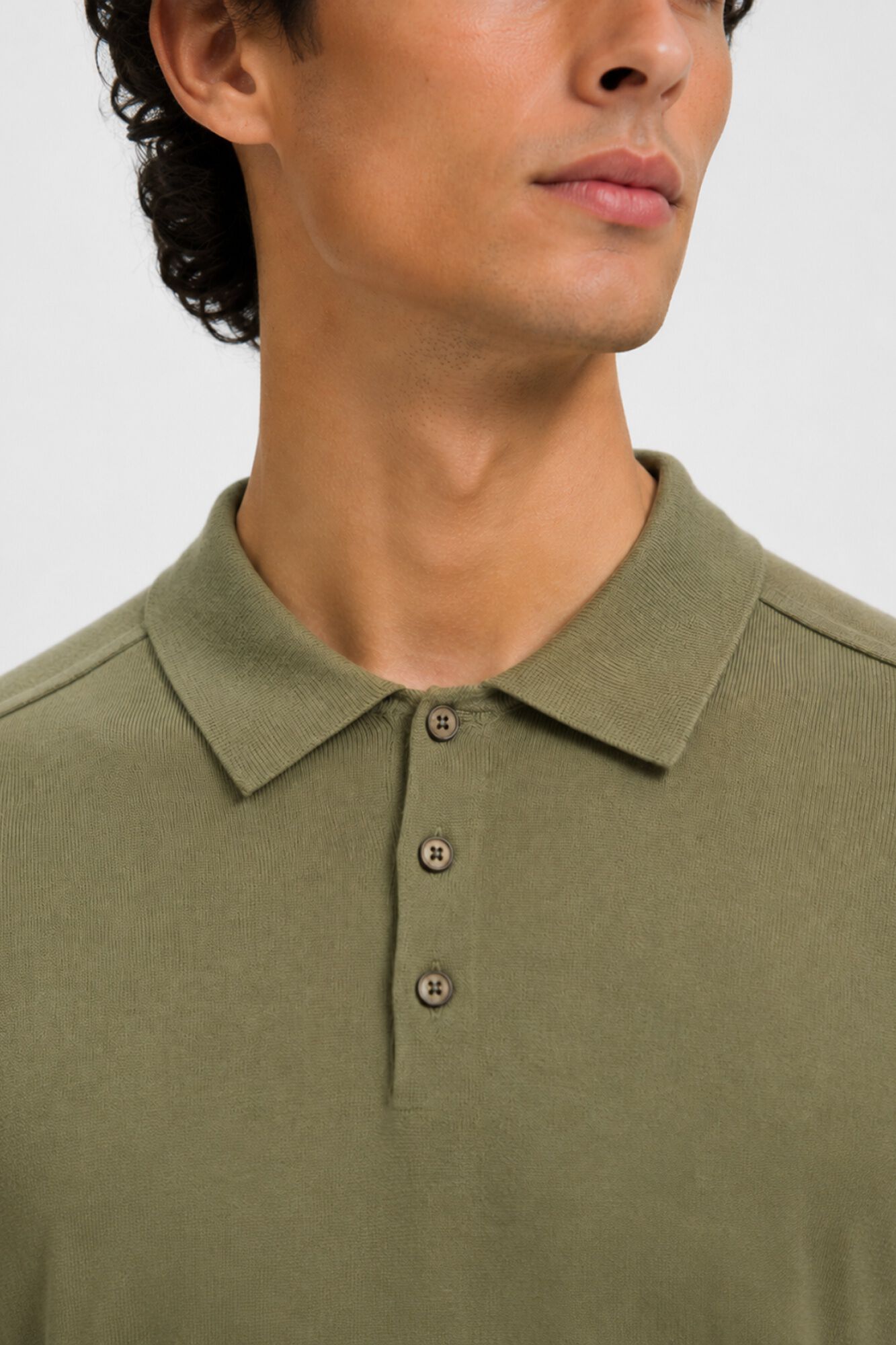Selected Short sleeve jersey-knit polo shirt
