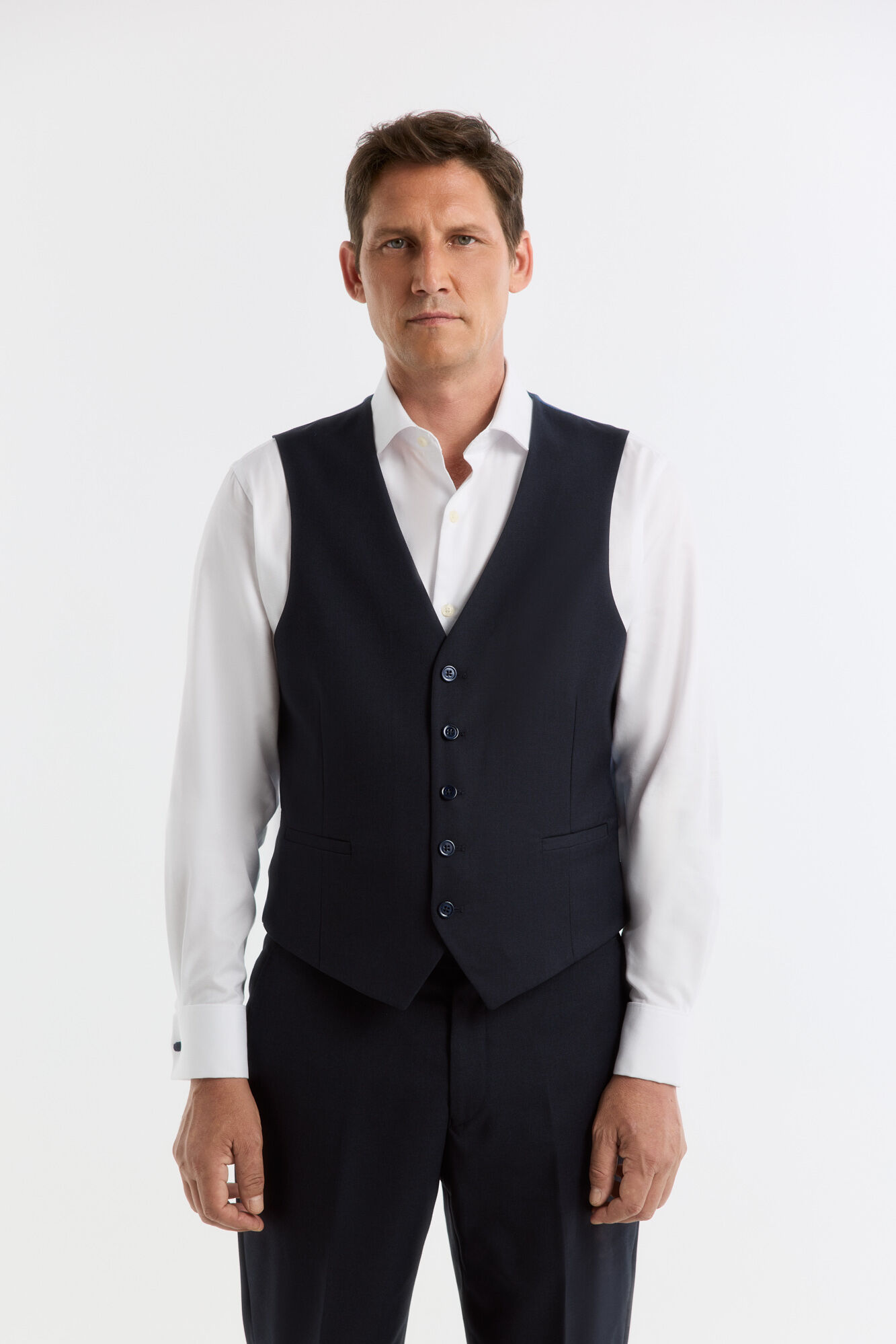 Cortefiel Navy plain faux gilet