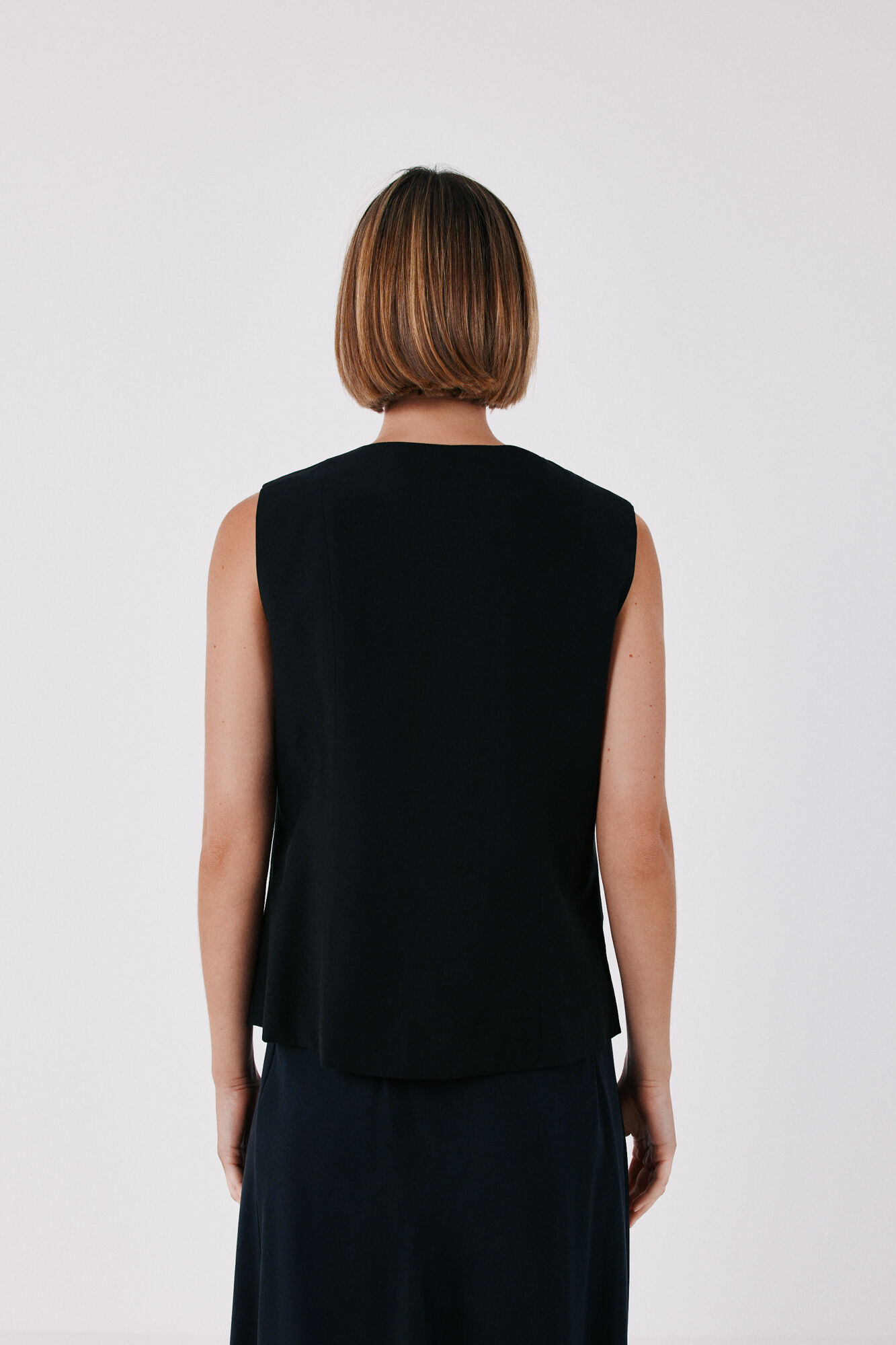 Cortefiel Closed gilet Black