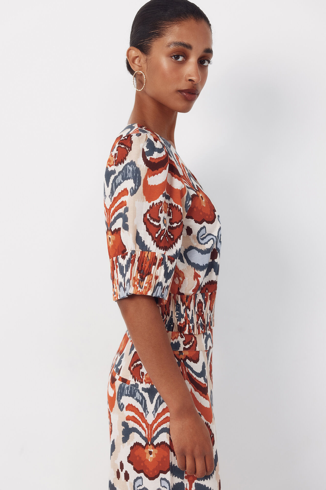 Cortefiel Blusa estampada Multicolor