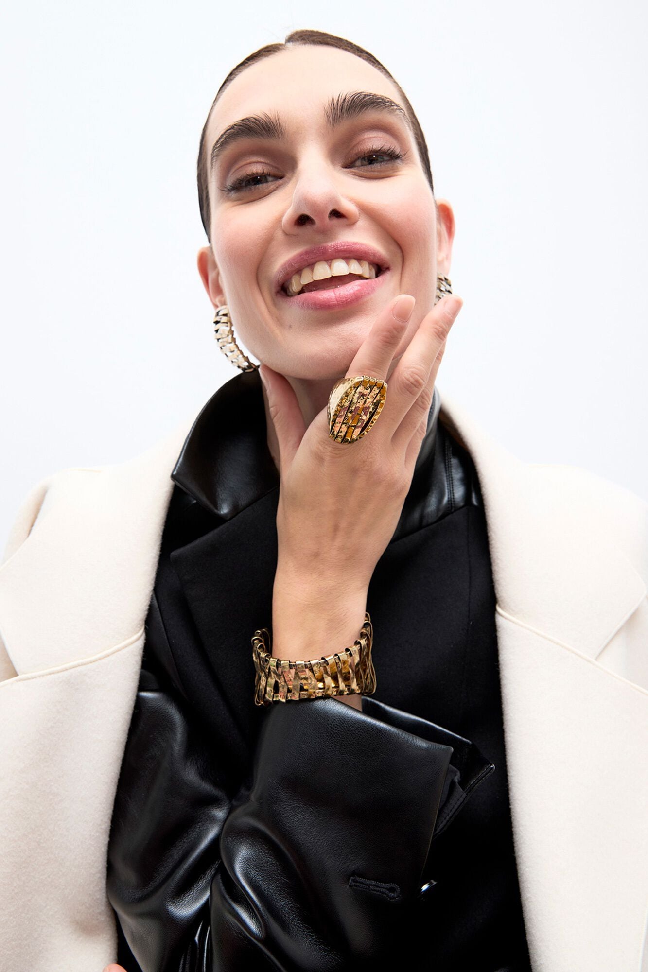 Lola Casademunt Metallic nest rigid bracelet