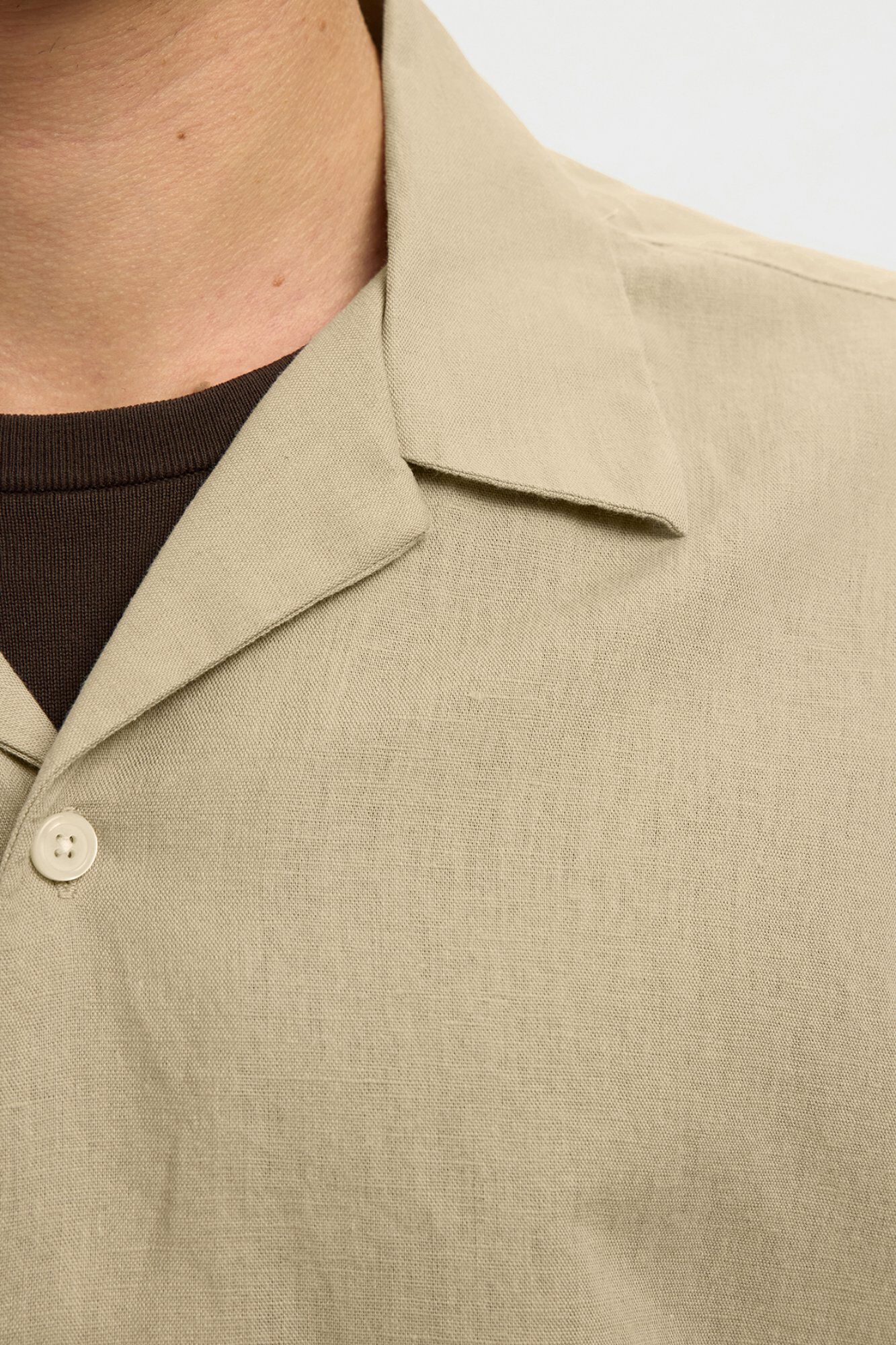 Selected Short sleeve shirt Beige