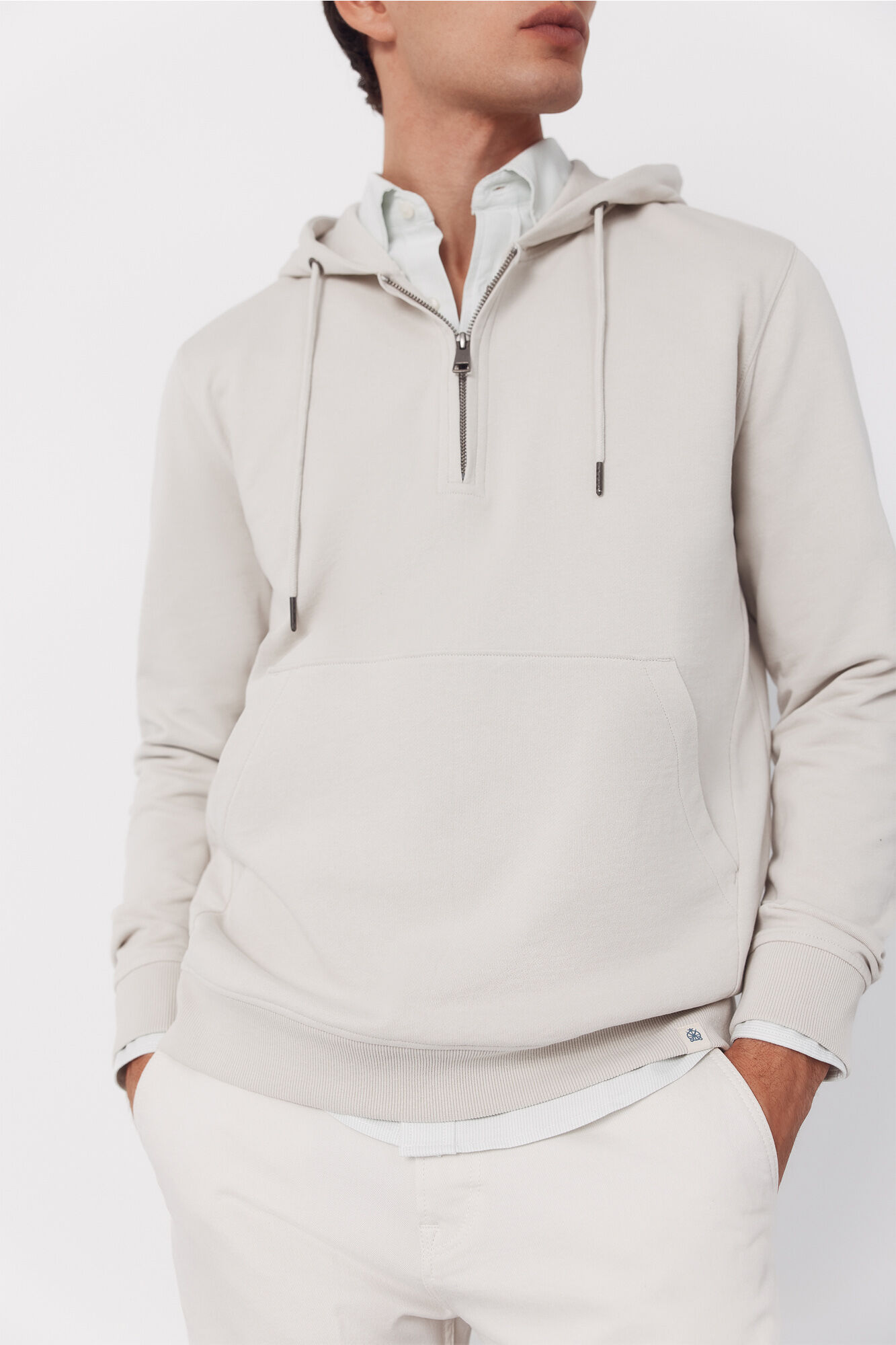 Cortefiel Sweatshirt com capuz Tostado