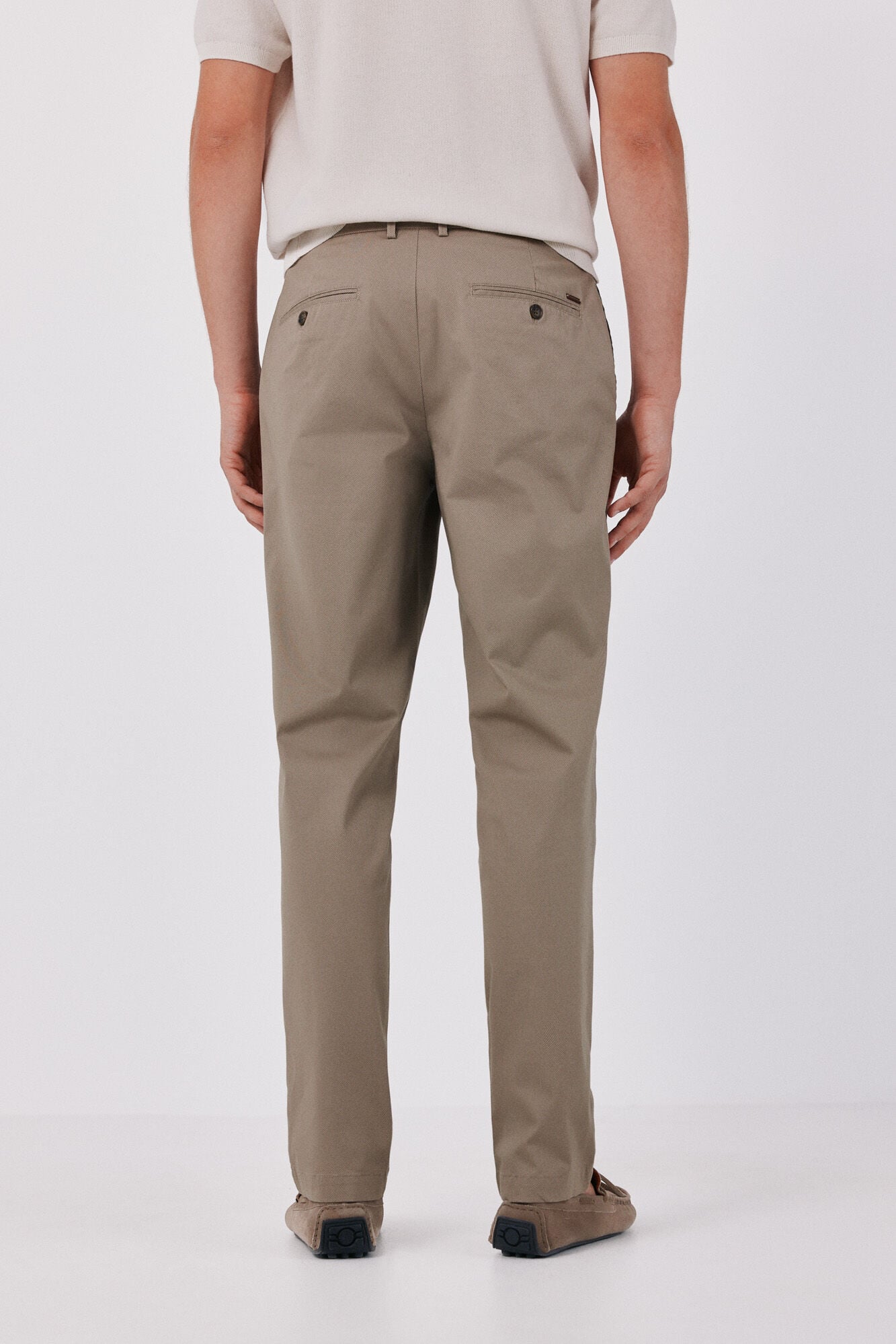 Cortefiel Print regular chinos Brown