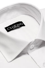 Cloking Plain English collar shirt White