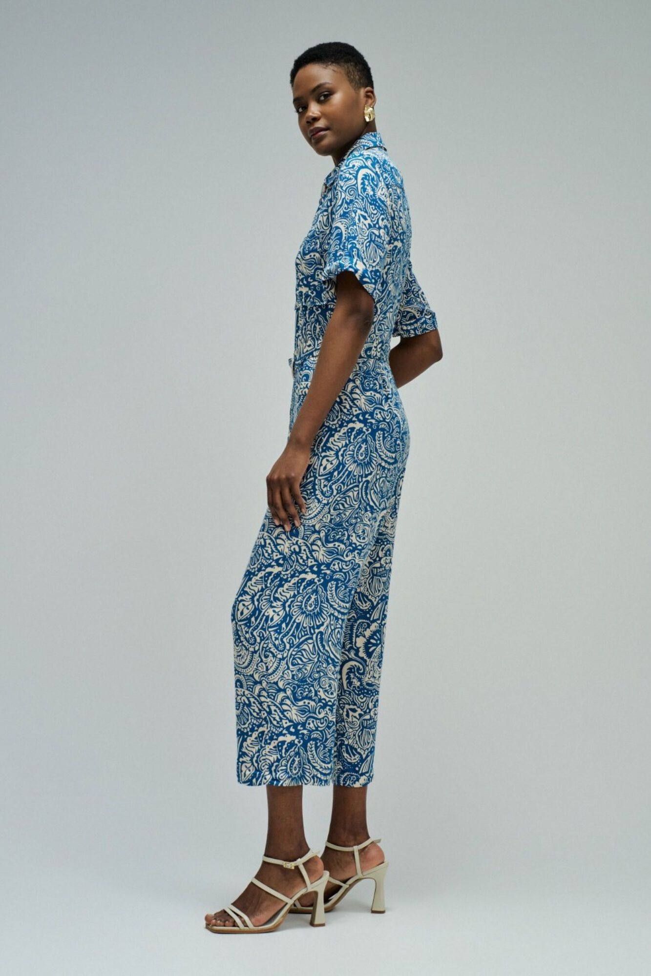 Salsa Jeans Floral print jumpsuit Blue