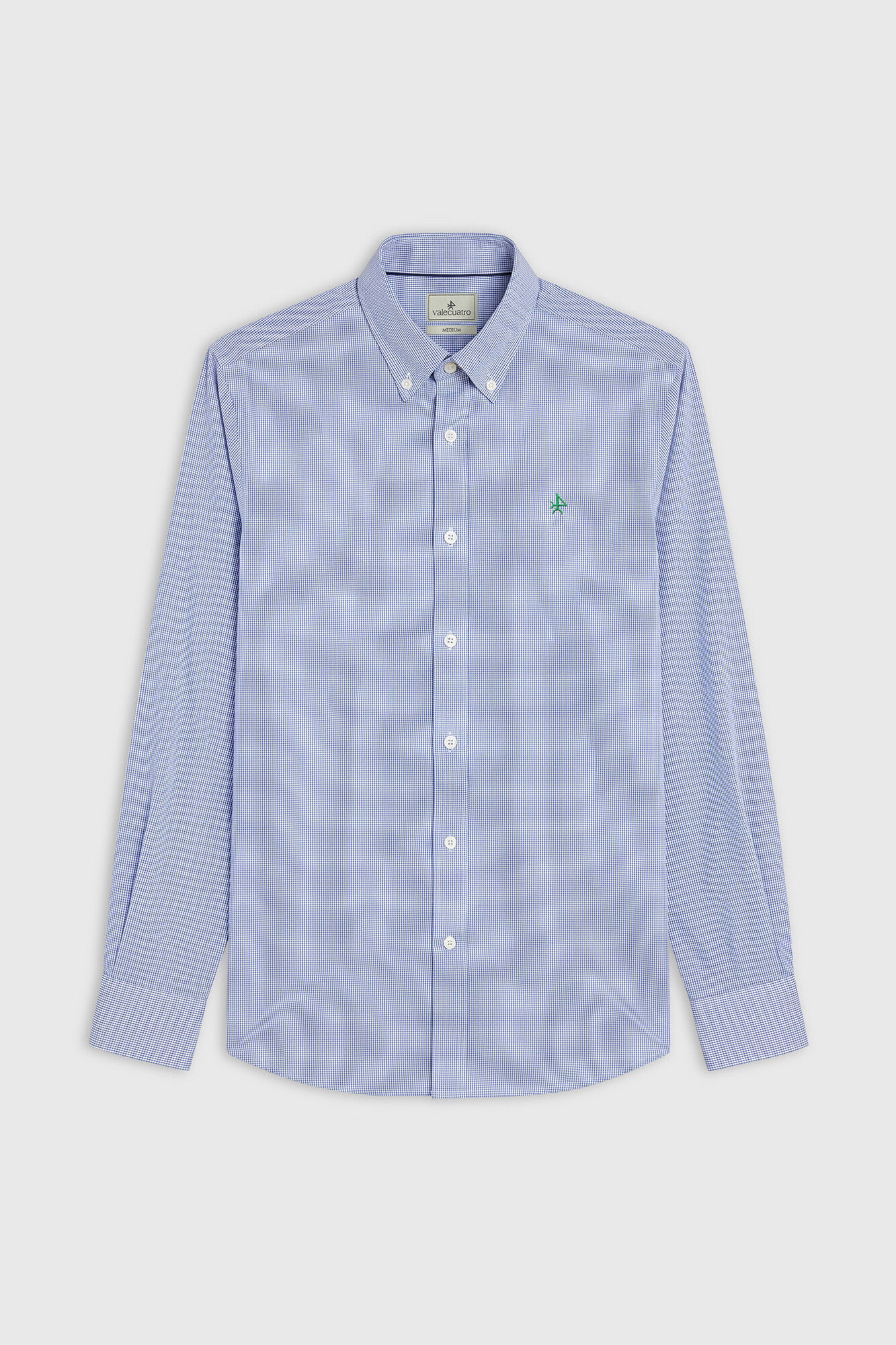 Valecuatro Camisa estampado vichy Azul
