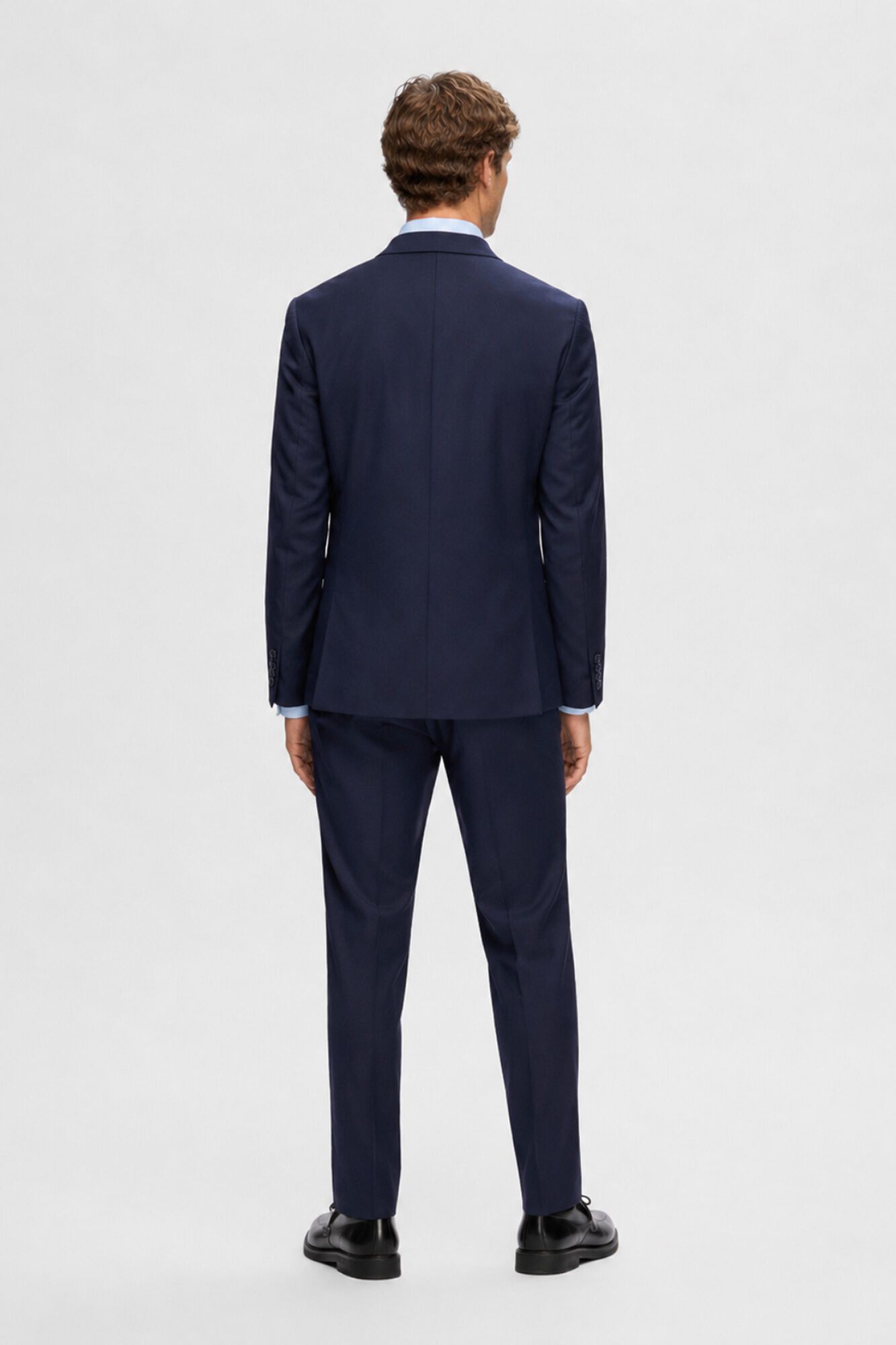 Selected Blazer de fato Slim Fit confecionado com materiais reciclados Azul