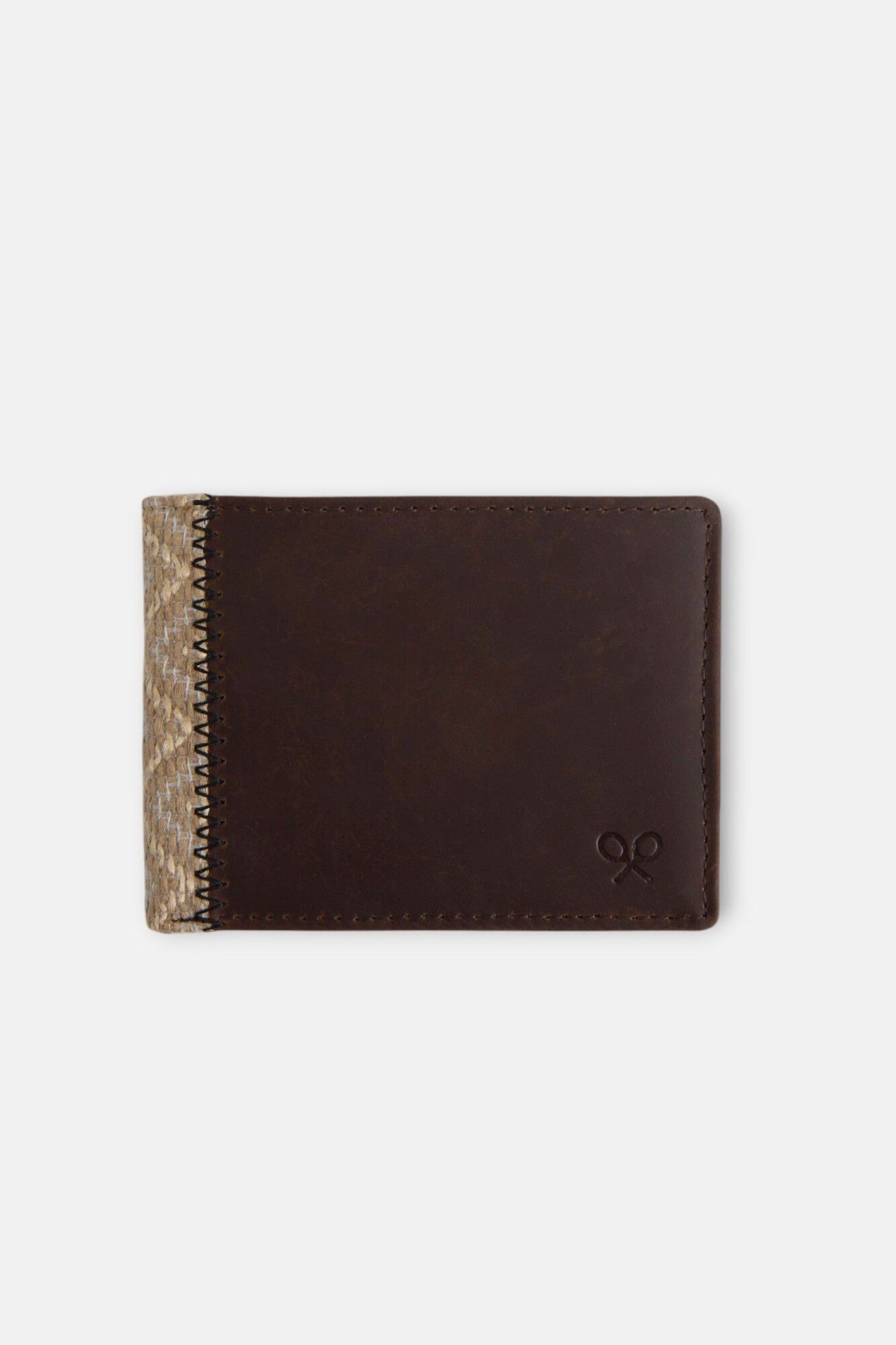 Silbon Leather ethnic detail wallet