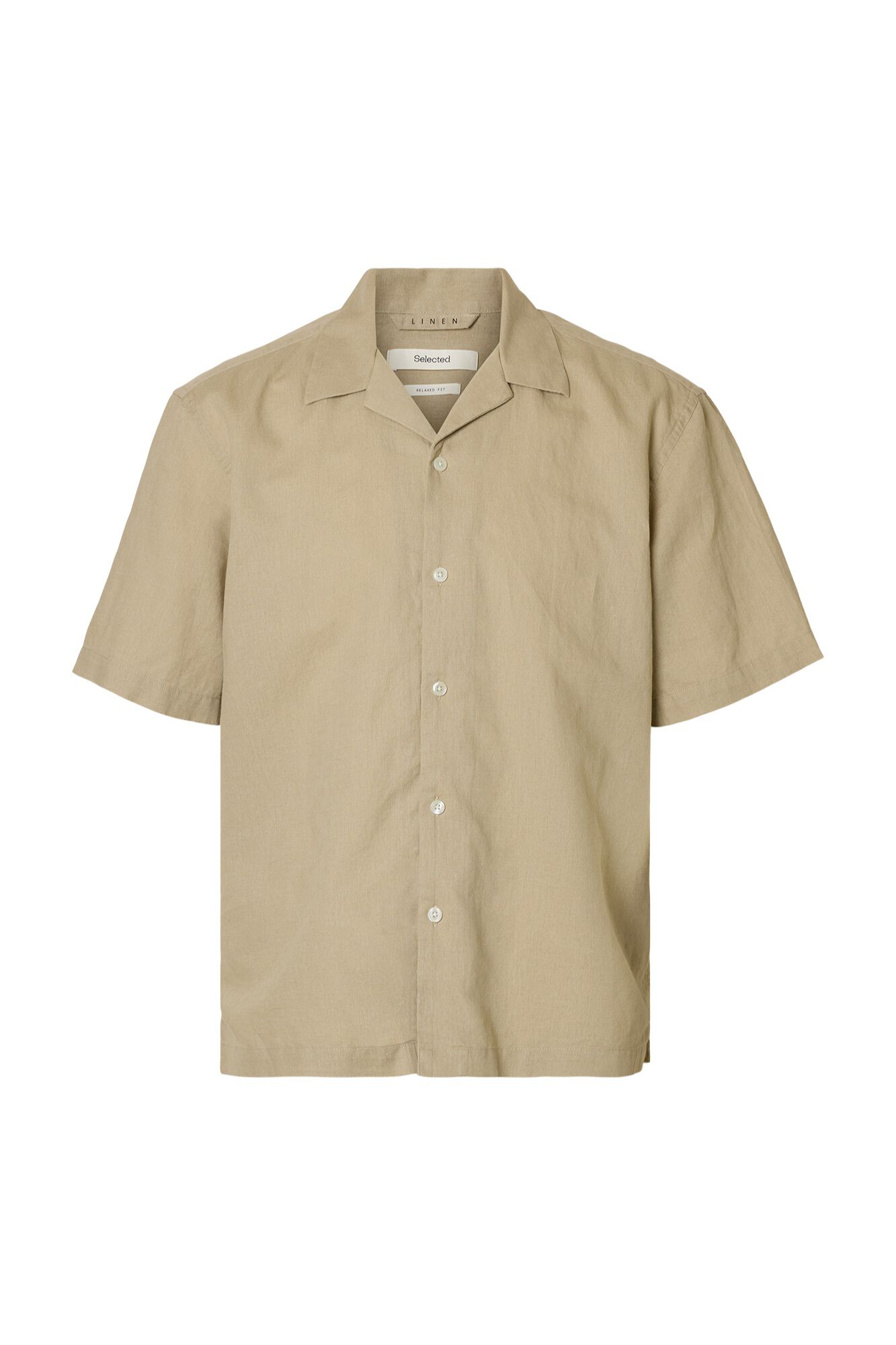 Selected Short sleeve shirt Beige