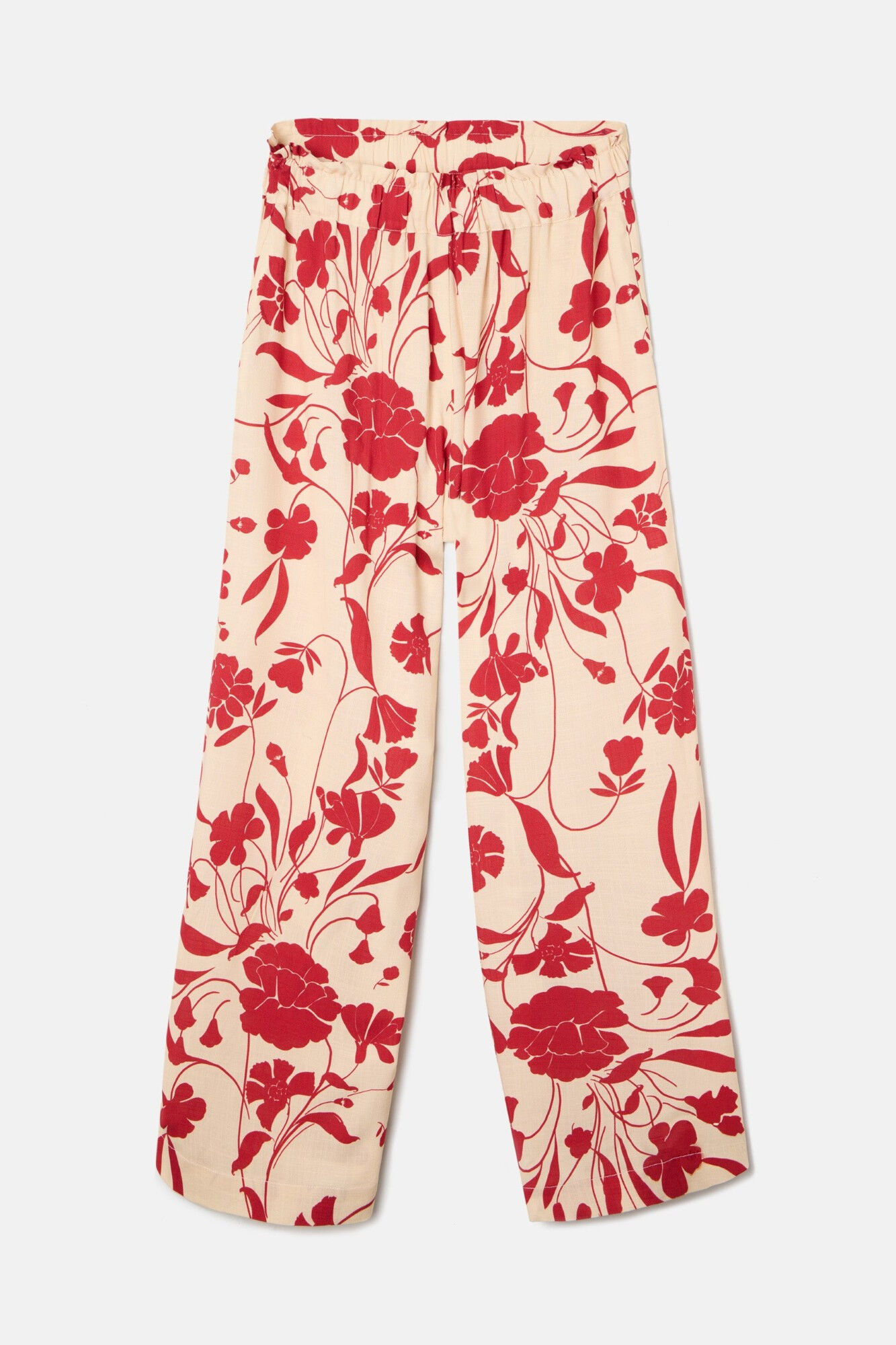 Silbon Floral print palazzo pants Red