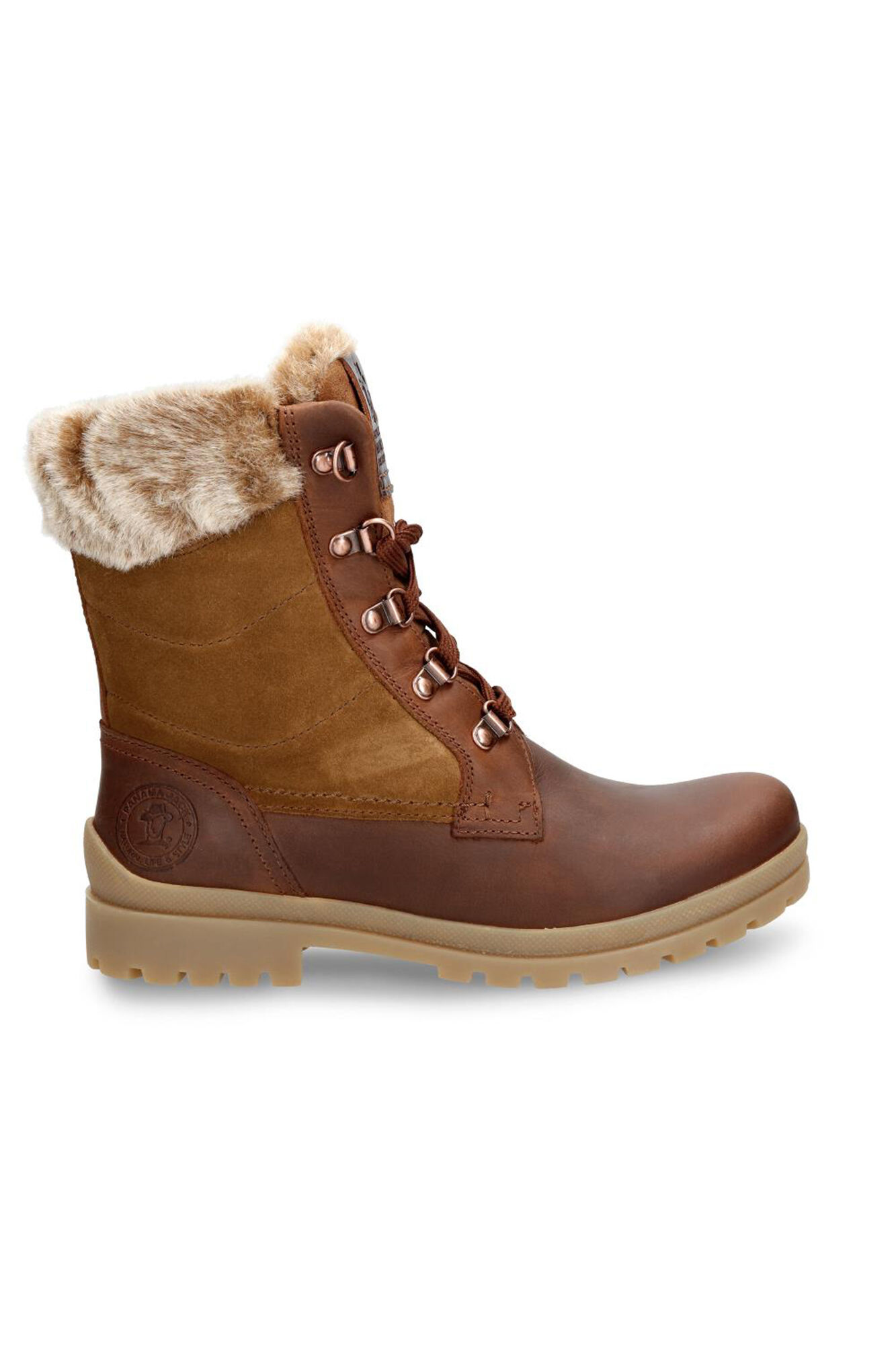 Panama Jack Botas de pele com forro de pele quente Castanho