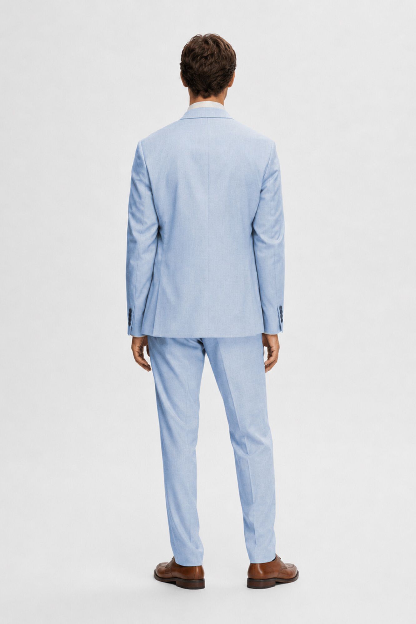 Selected Blazer de fato Slim Fit confecionado com materiais reciclados. Azul